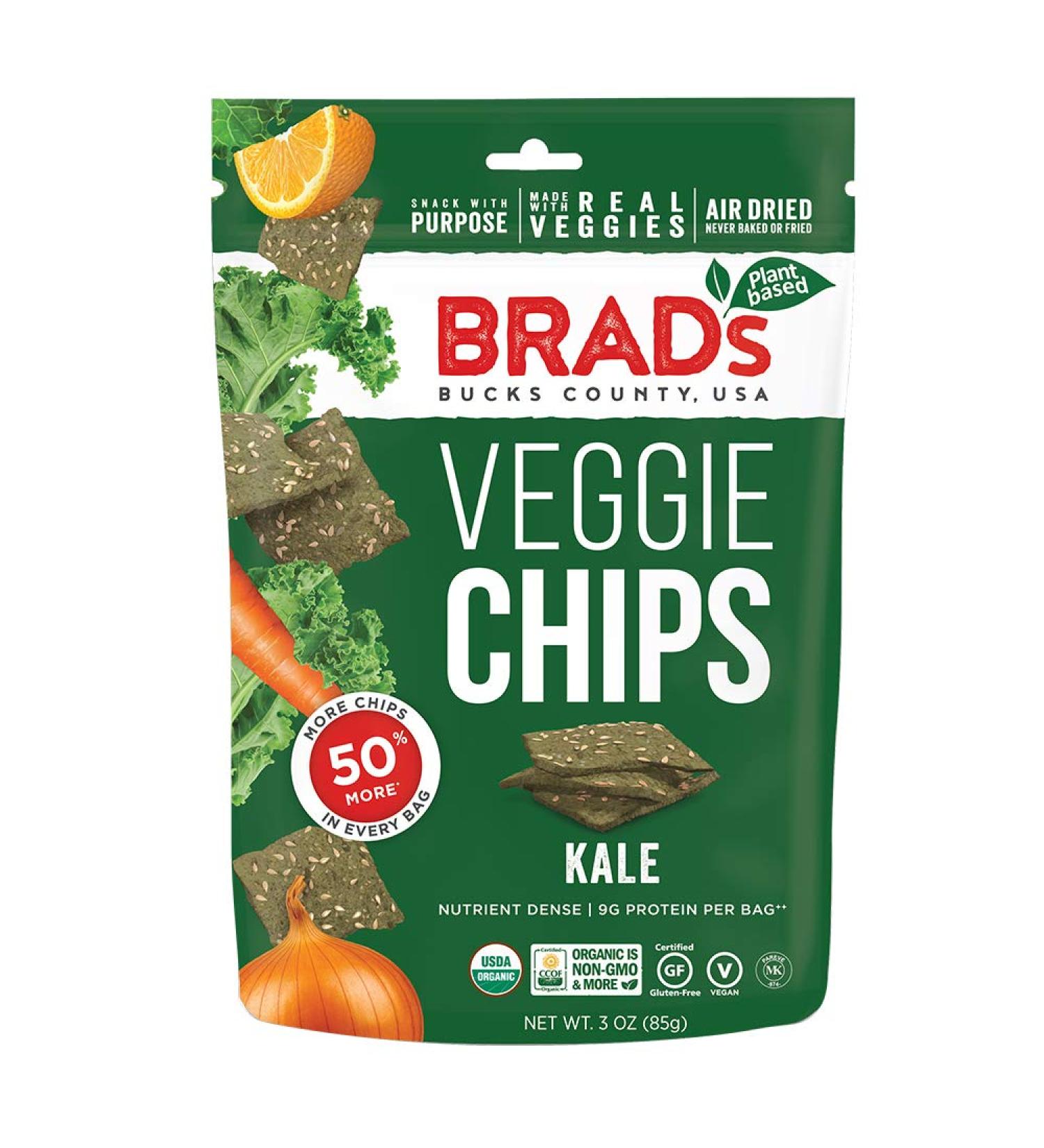 Brads Raw Kale Chips - 3 oz | Healthy Snack, Gluten-Free & Vegan - Buy Online on GoSupps.com
