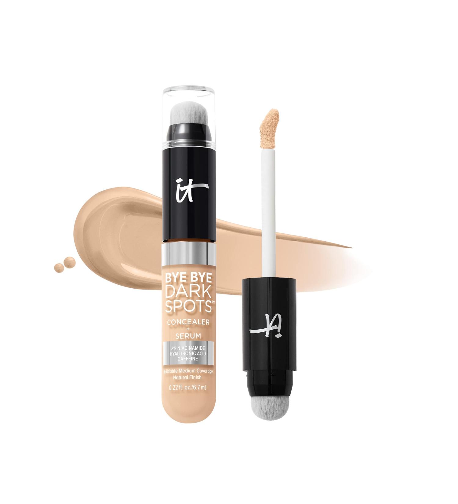 IT Cosmetics Bye Bye Dark Spots Concealer + Brightening Serum 2% Niacinamide - Hyaluronic Acid & Caffeine | Medium Coverage, Natural Finish | All Skin Types | 0.22 fl oz - 11 Fair Neutral - Buy Online on GoSupps.com