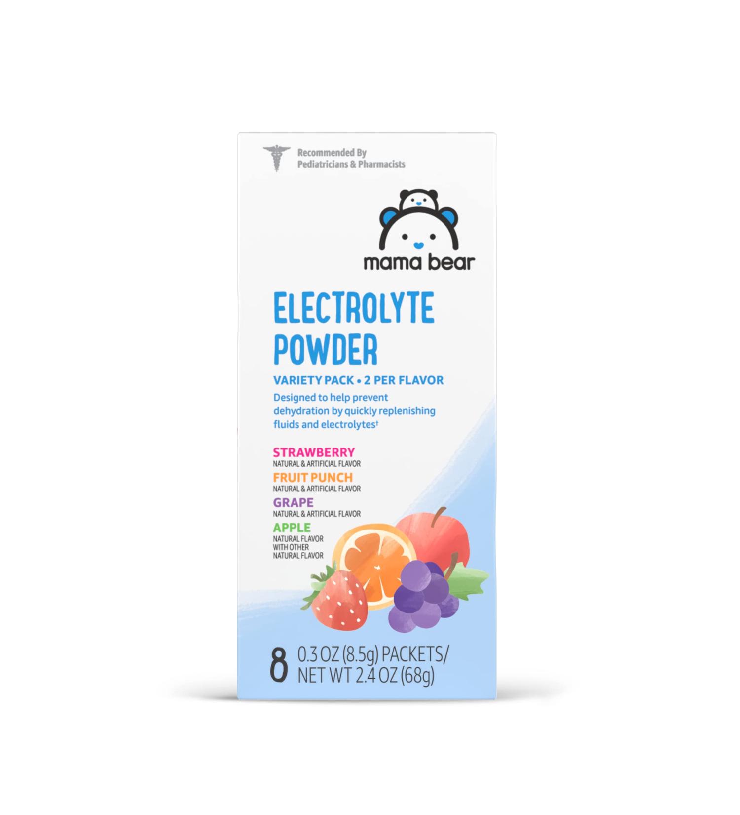 Amazon Brand Mama Bear Electrolyte Powder Packets 0.3oz - 8 Count Assorted Flavors - Buy Online on GoSupps.com