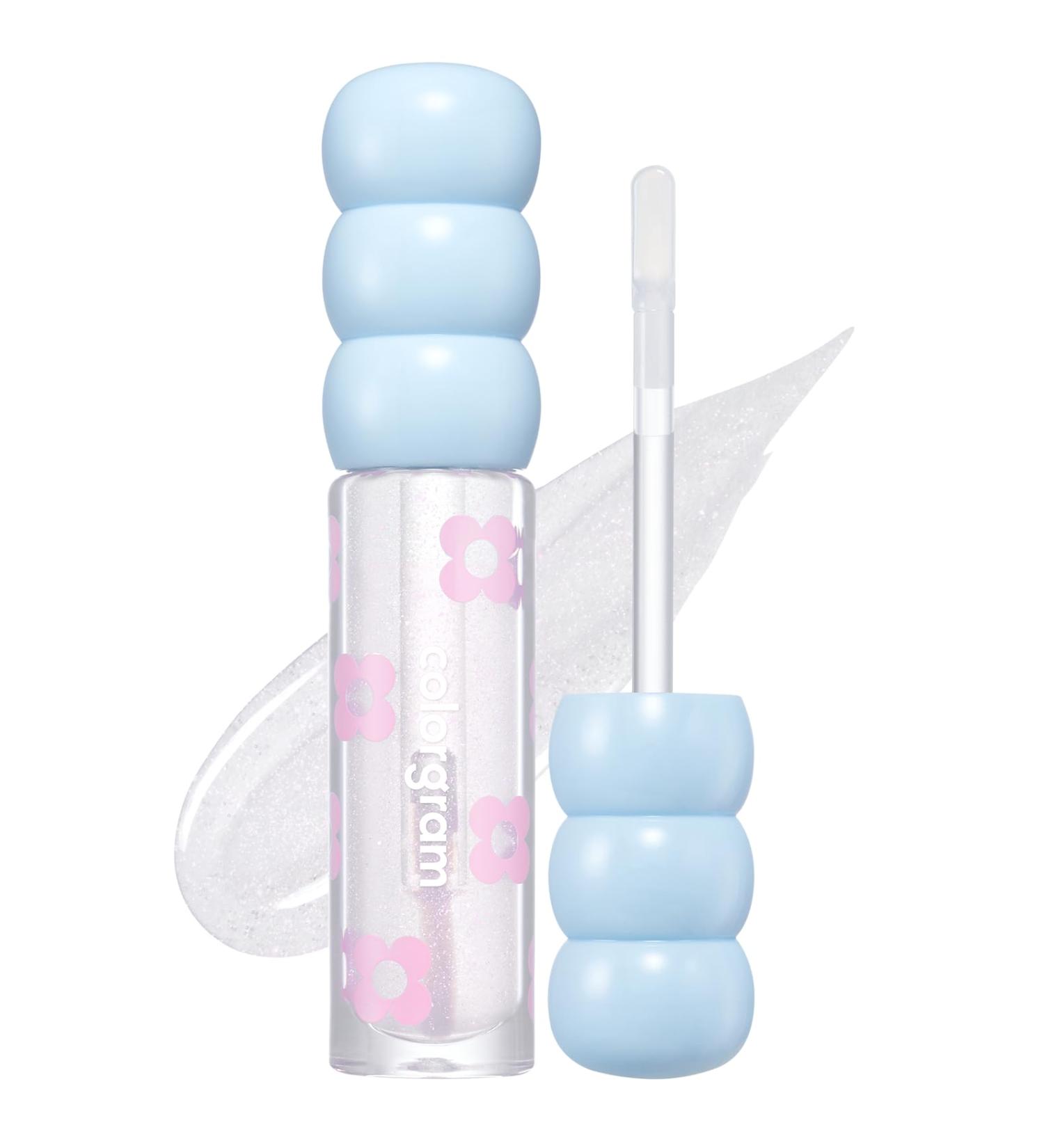 COLORGRAM Fruity Glass Tint Pearl Gloss | Best Lip Plumper | Glossy Transparent Lip Gloss with Pink Glitter | Buildable & Blendable | 0.11 Oz - Buy Online on GoSupps.com