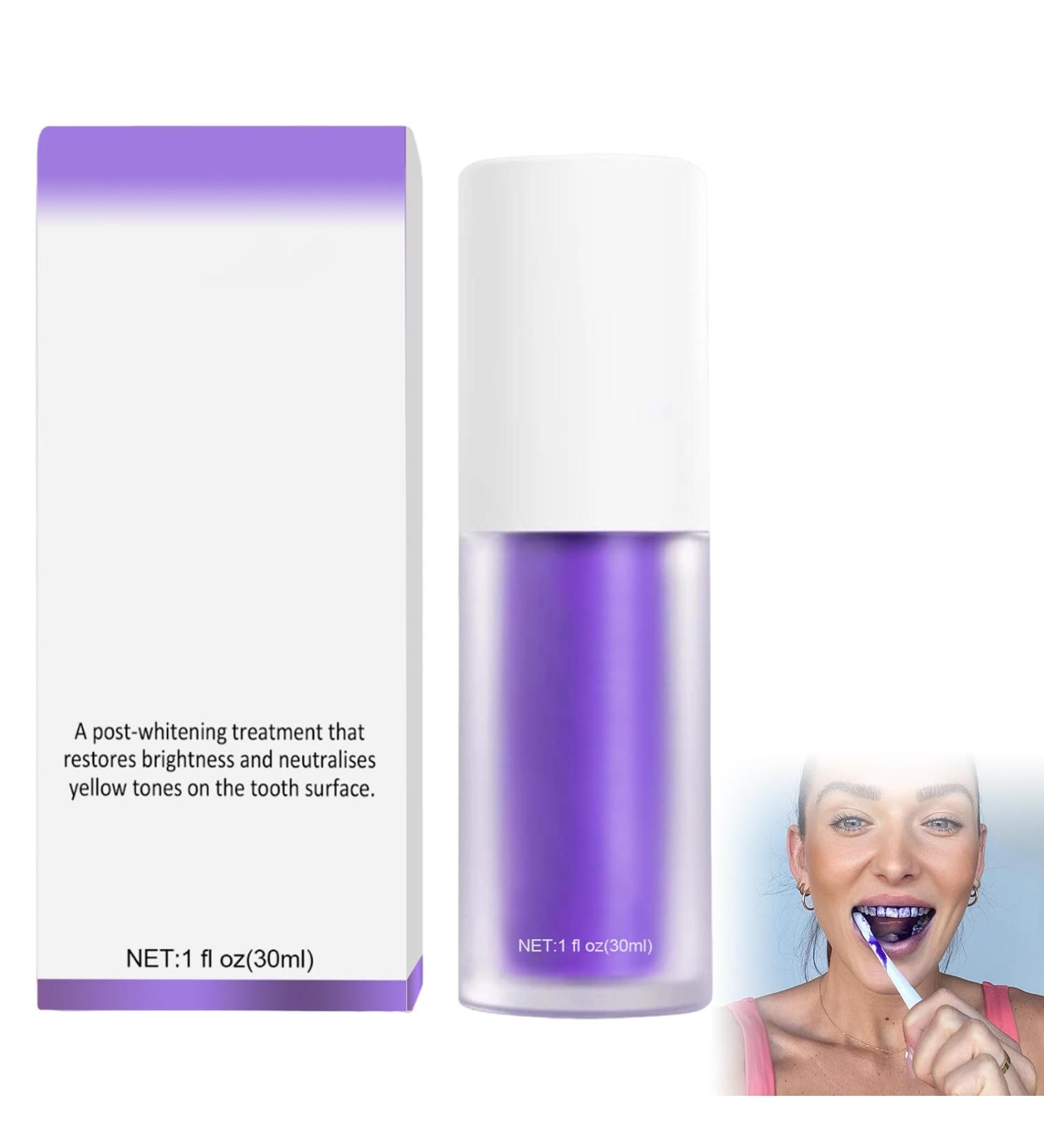 Whitening Toothpaste for Deep Stain Removal | Purple Tooth Whitening Formula for White Teeth - Buy Online on GoSupps.com