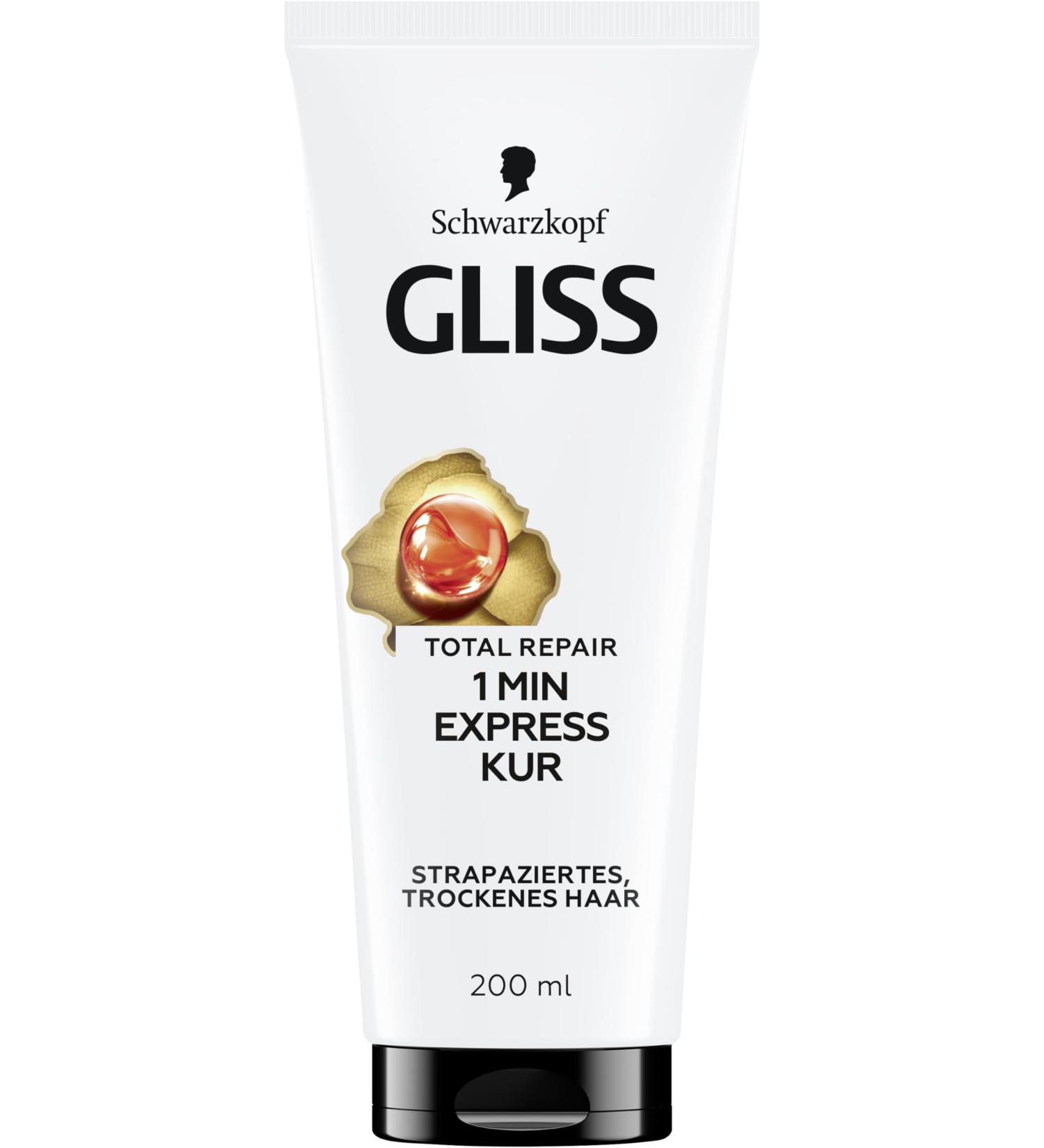 Gliss Total Repair Intensive Treatment 1 Minute (200 ml) - Liquid Keratin Hair Treatment for Dry and Damaged Hair - Effective from 1 Minute - Buy Online on GoSupps.com