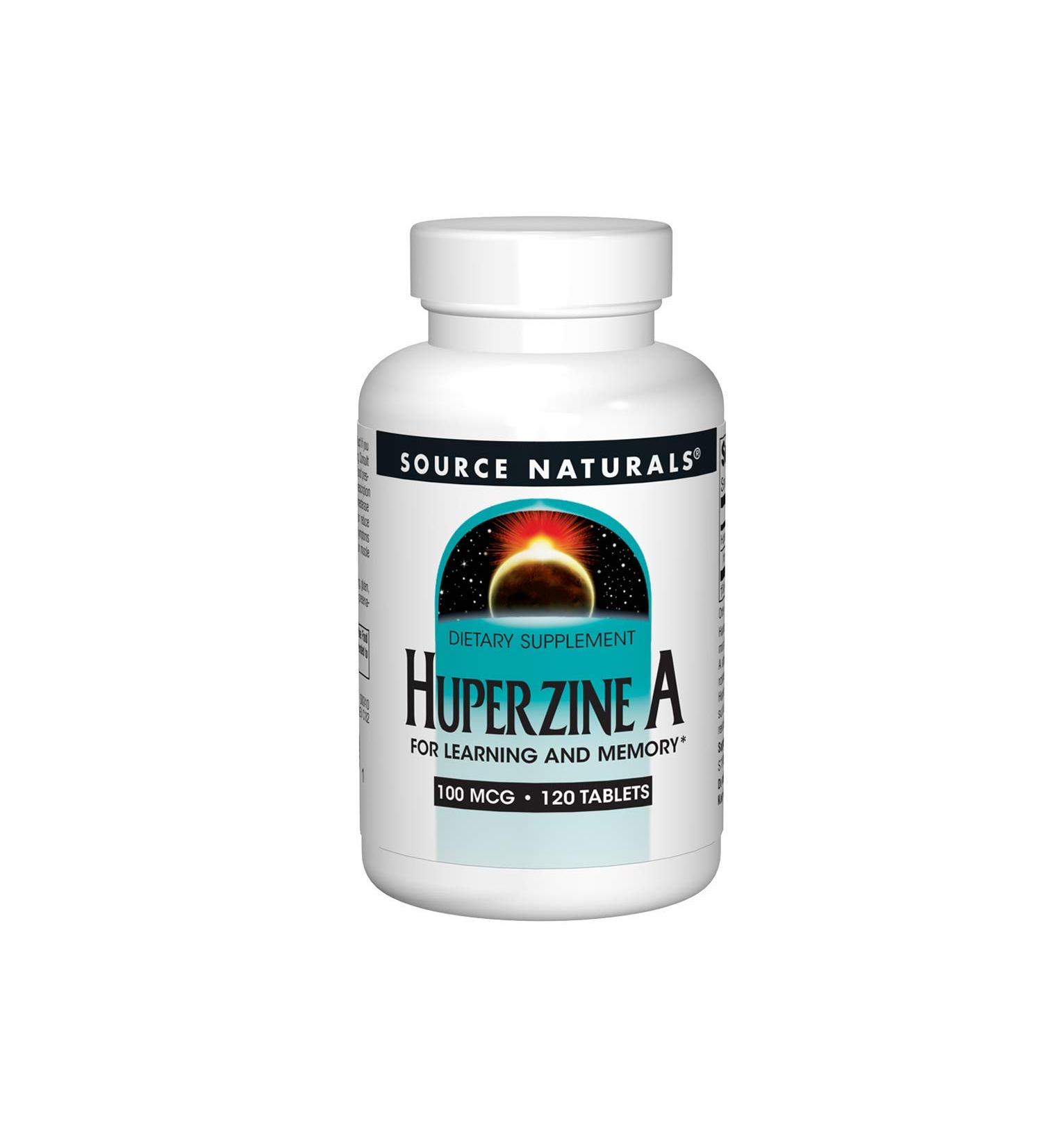 Source Naturals Huperzine A 100 mcg - 120 Tablets for Memory & Focus - Buy Online on GoSupps.com