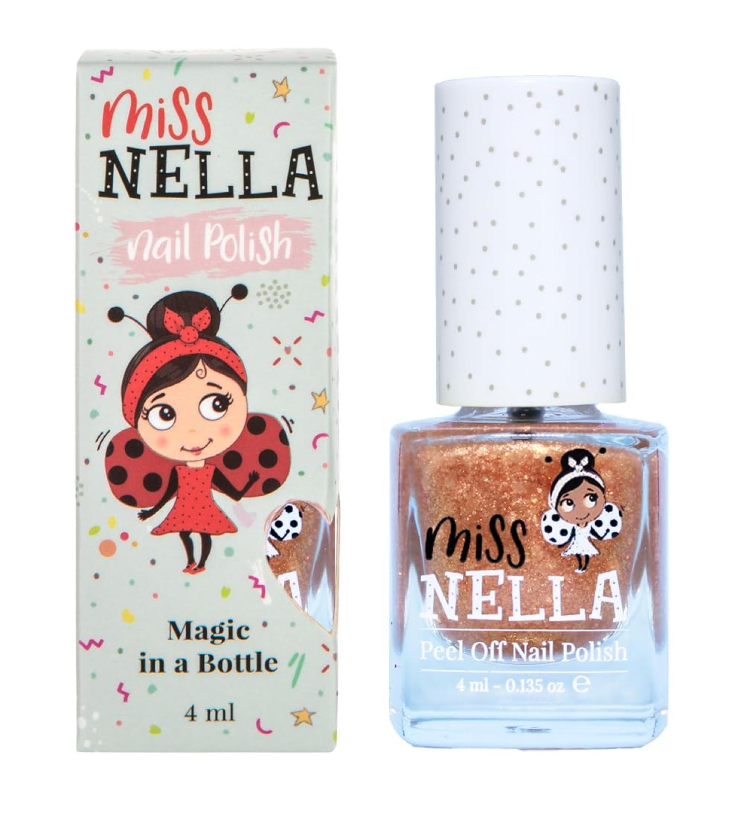 Miss Nella Magic Collection Open Sesame Safe Gold Nail Polish for Kids - Non-Toxic & Odour-Free Formula | Water-Based & Easy Peel Off - Buy Online on GoSupps.com