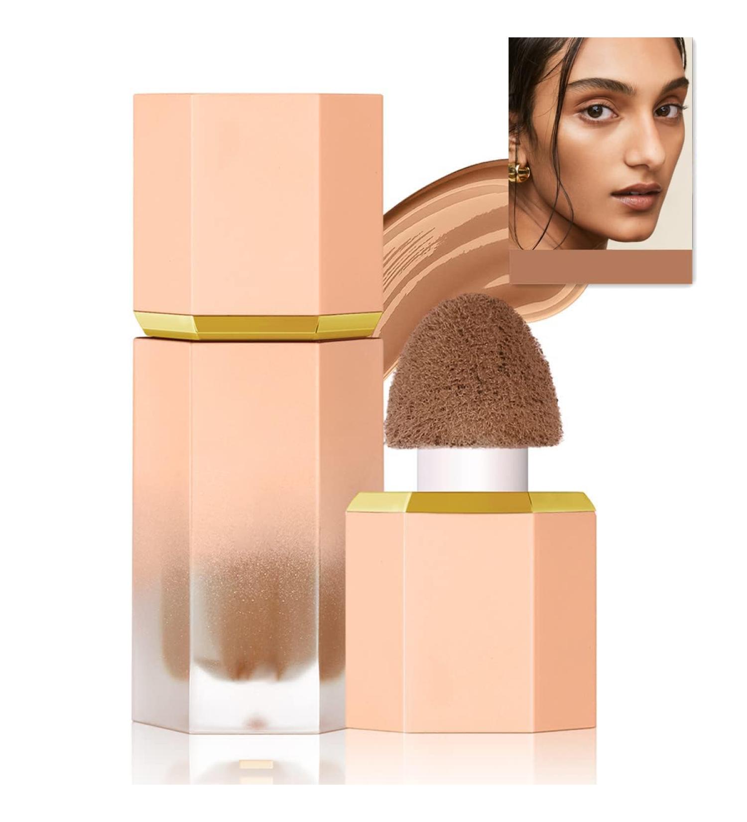 Liquid Contour Makeup Concealer with Built-in Sponge | Long-Lasting Waterproof Creamy Bronzer | Smooth Natural Matte Finish - #101 Golden Sun 1ml - Buy Online on GoSupps.com