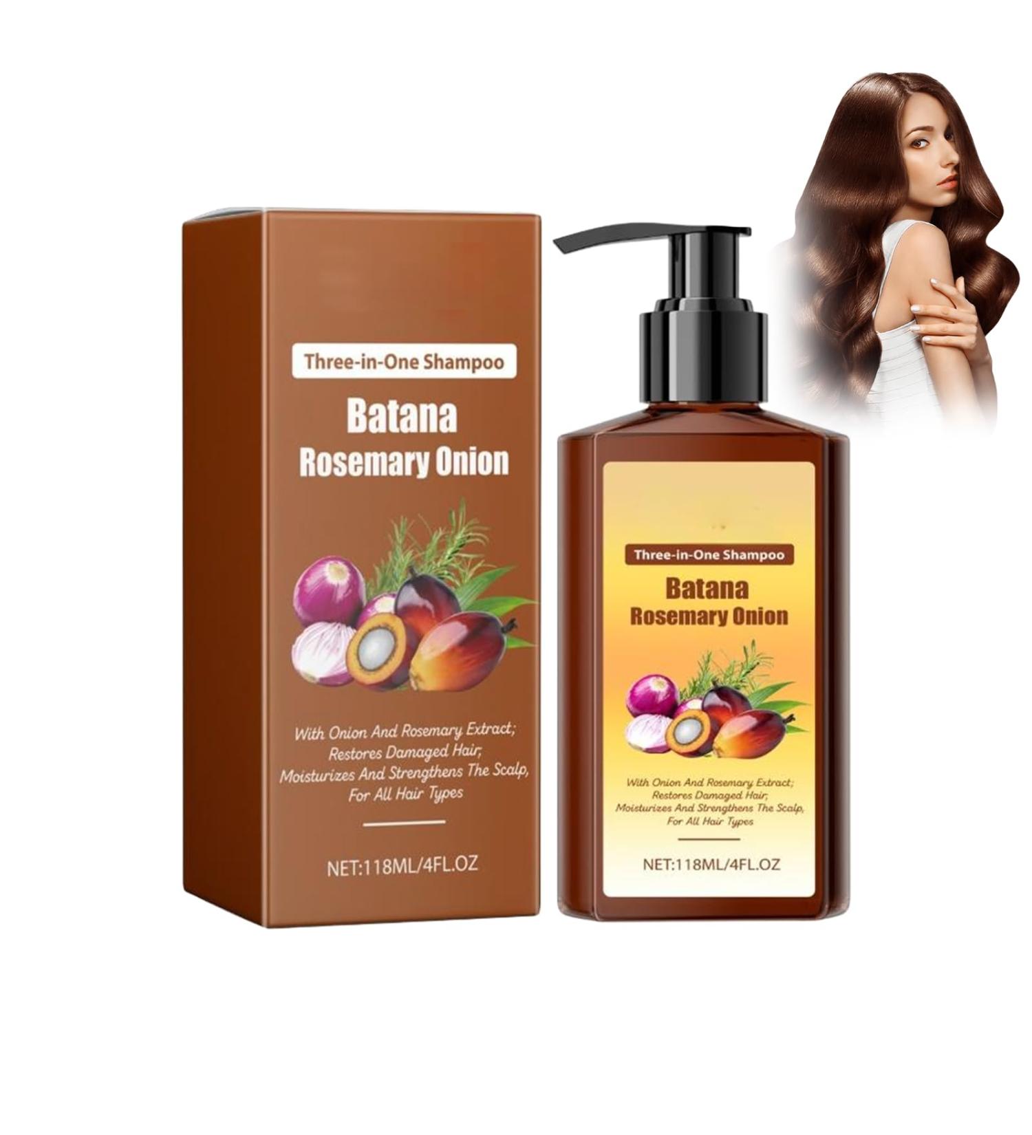 3in1 nourishing conditioning shampoo hair growth shampoo with rosemary batana Onion for men and women reduces hair loss 1 piece - Buy Online on GoSupps.com