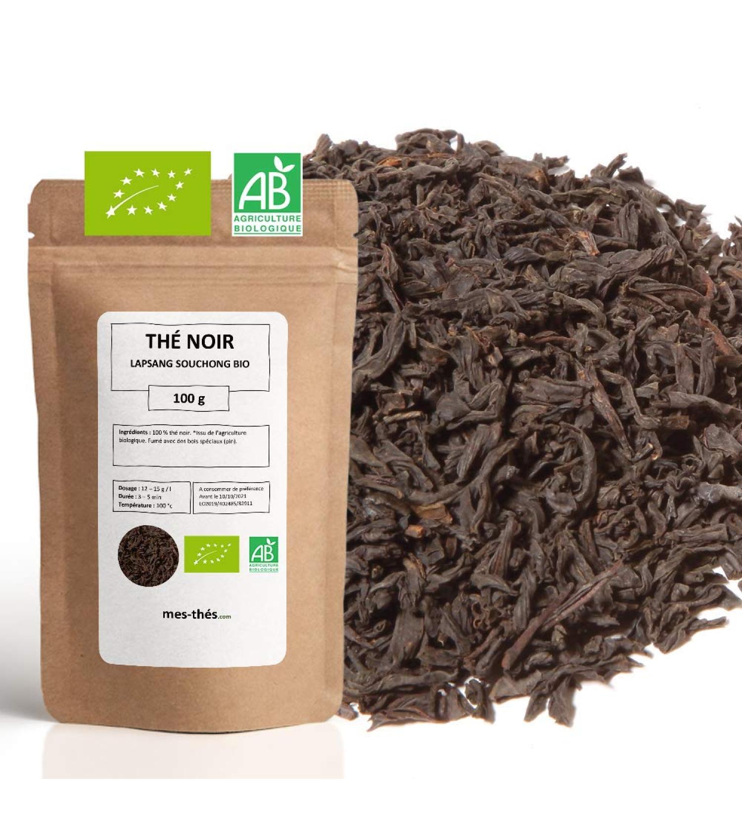 Organic Black Tea Lapsang Souchong Smoked Black Tea Loose Black Tea 100 gram bag with Zip 40 Cups 100% Agricult - Buy Online on GoSupps.com