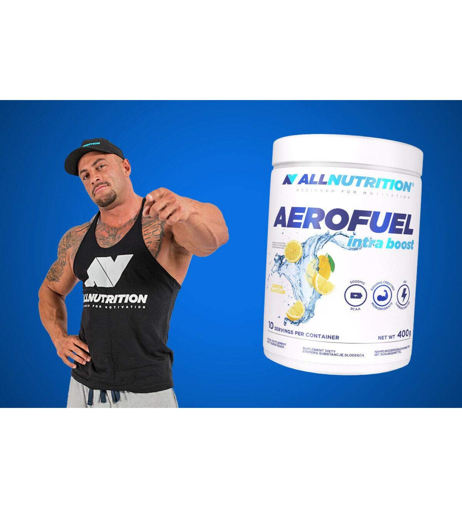 All-Nutrition aerofuel intra boost nutritional supplements BCAA Hydrolyzed cornstarch dextrose-creatine-monohydrate increases physical performance in short intensive exercises Apple