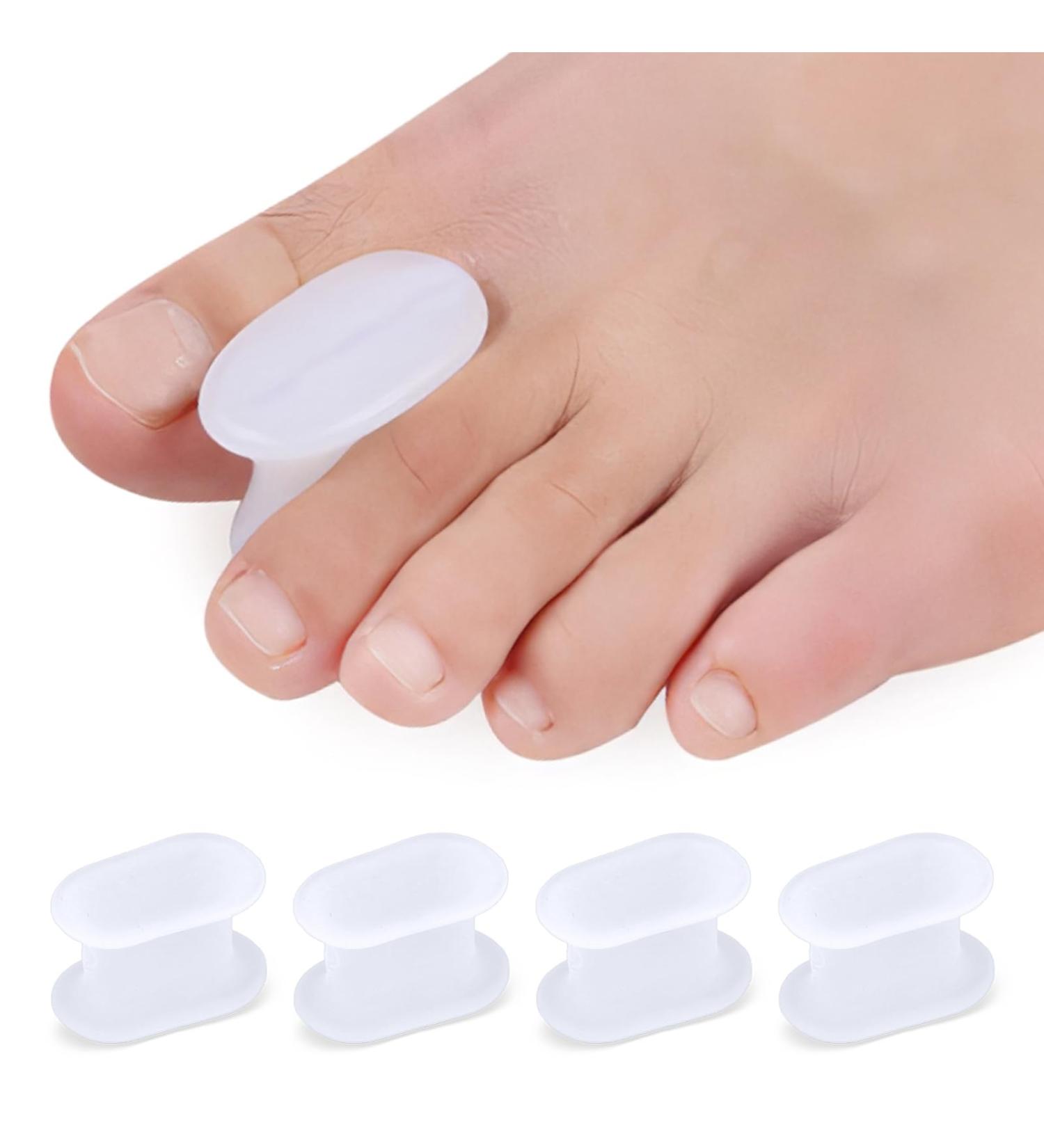 SmartMaster Silicone Toe Separators - 2 Pairs Bunion Corrector & Toe Straightener for Pain Relief - Buy Online on GoSupps.com