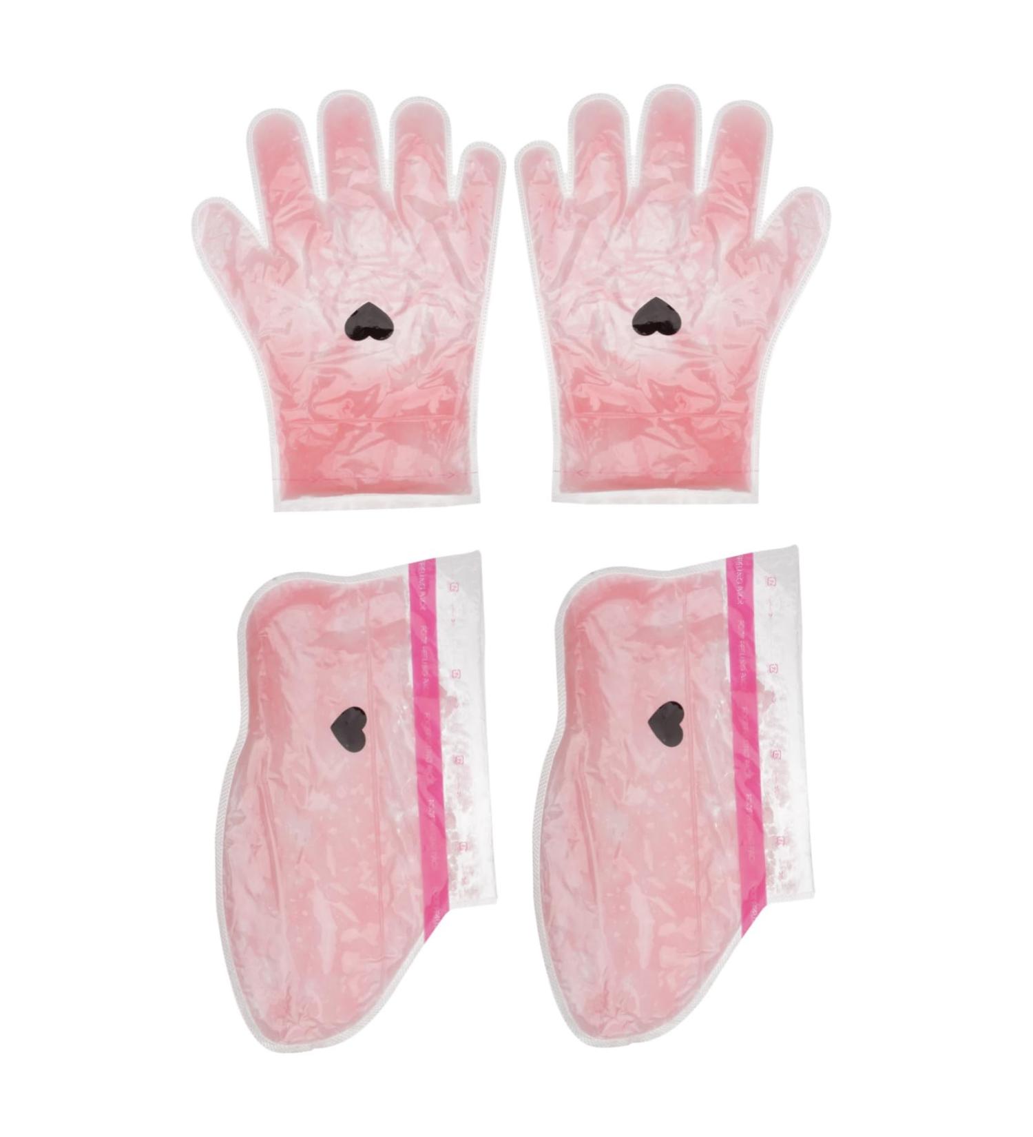 Healeved 2 Pairs Wax Gloves Spa Paraffin Wax Glove Paraffin Bath Liner Gloves Wax Hand Cover Foot Care Kit Paraffin Wax Cover Kit Paraffin Hand Spa Kit Foot Mask Nourish Pe Bag Red - Buy Online on GoSupps.com