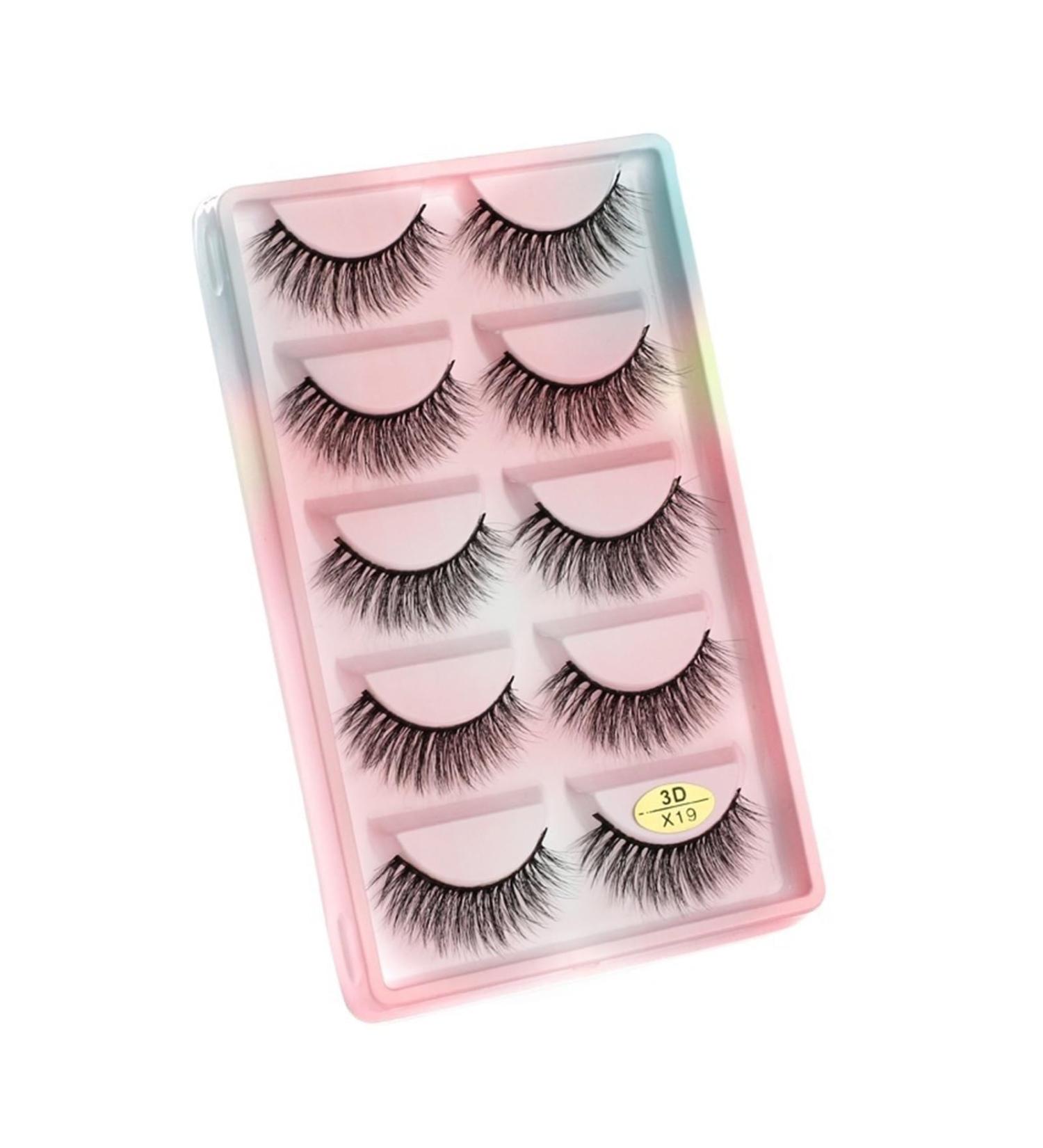 UAMOU Mink Eyelashes 10/50/100 Boxes Wispy 3D Mink Lashes Makeup Natural Long Volume False Eyelashes Bulk Faux Cils Custom Cheerfully (Color : 5 Pairs X19CS Size : 50 Boxes) - Buy Online on GoSupps.com
