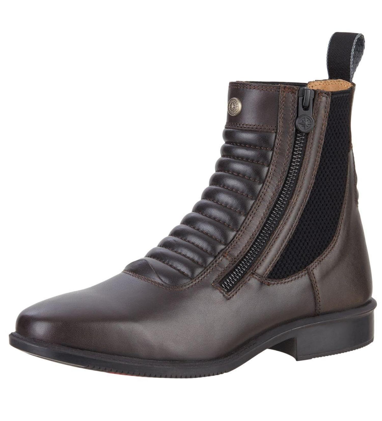 Riding Ankle Boot 'Legacy SZ Milano' - Italian Design Soft Cowhide Comfort Insole Side Zipper - Black & Brown EU Size 39 | Ultimate Comfort Slip-On - Buy Online on GoSupps.com