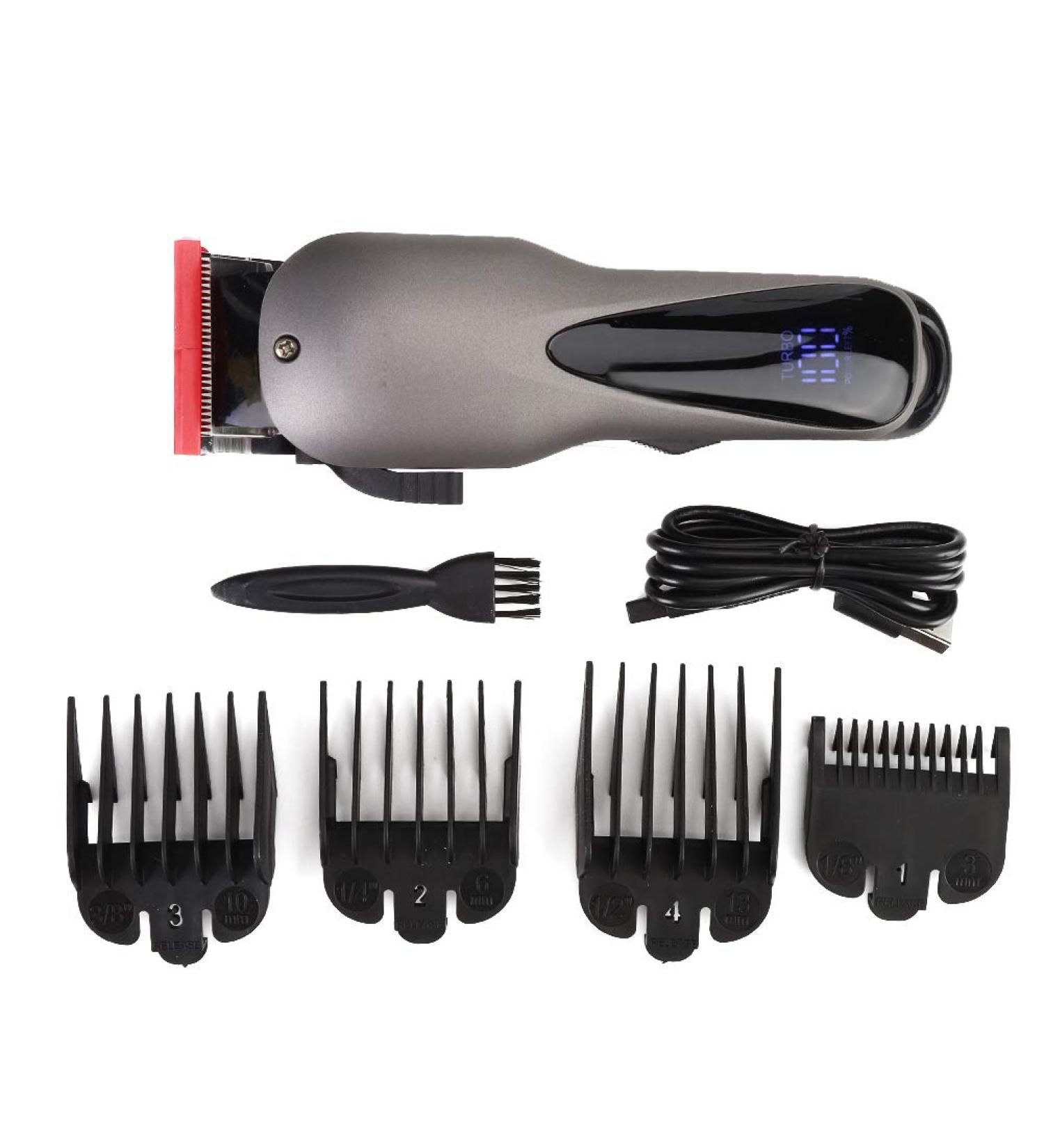 Beard Trimmer for Men Adjustable Hair Clipper Trimmer Cutter Oil Hair Round Head USB Charging Limiting Comb Tail Hook Easy to Grip Convenient to Use - Buy Online on GoSupps.com