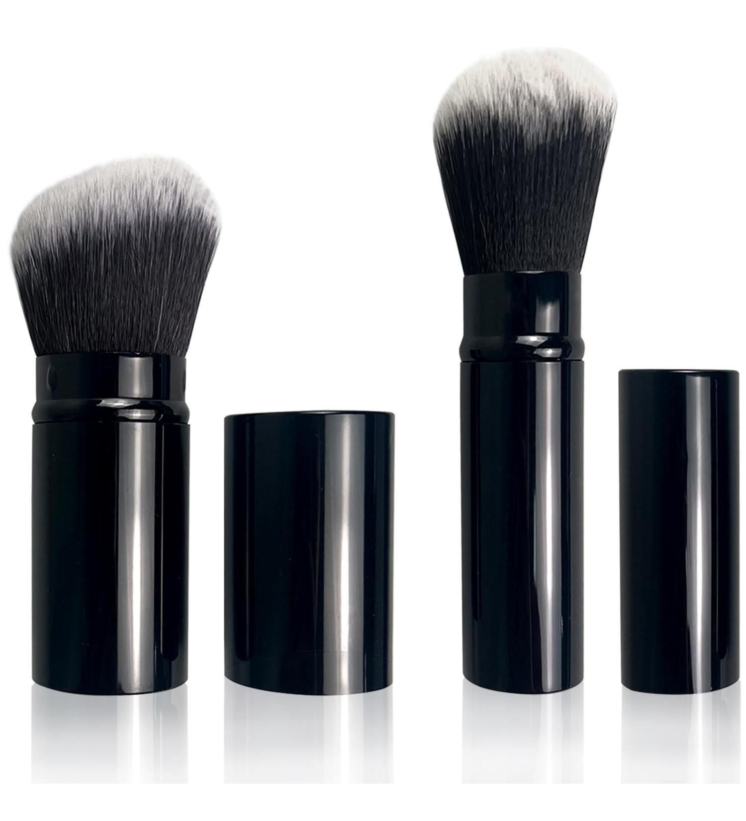 Retractable Kabuki Makeup Brush - Angled Travel Powder Blush Brush with Cover for Makeup Applications | International Shipping Available - Buy Online on GoSupps.com