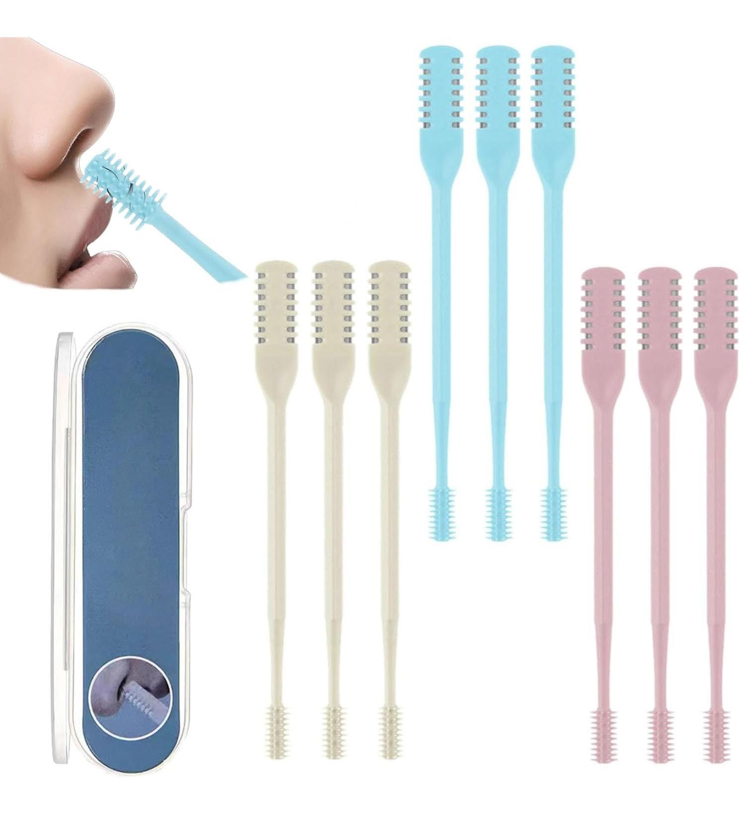 2024 Upgraded 2-in-1 Nasal Hair Cutter & Nostril Hair Remover Tool - Double Sided Nose Hair Trimmer for Men & Women | 360 Rotating Design | 3 Set - Buy Online on GoSupps.com