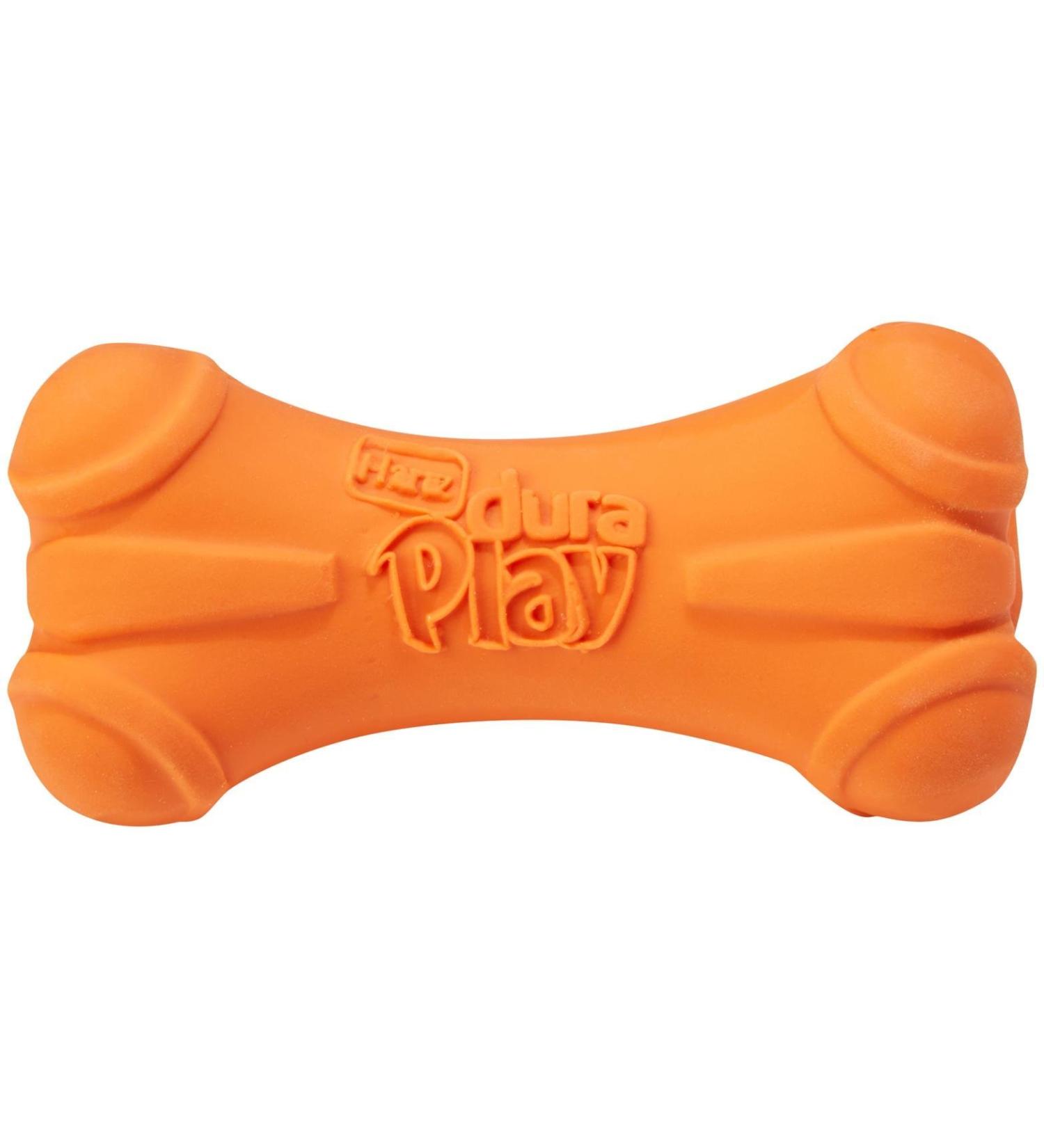 Hartz Dura Play Bacon Scented Squeak Bone Dog Toy - Small Sizes Available - Buy Online on GoSupps.com