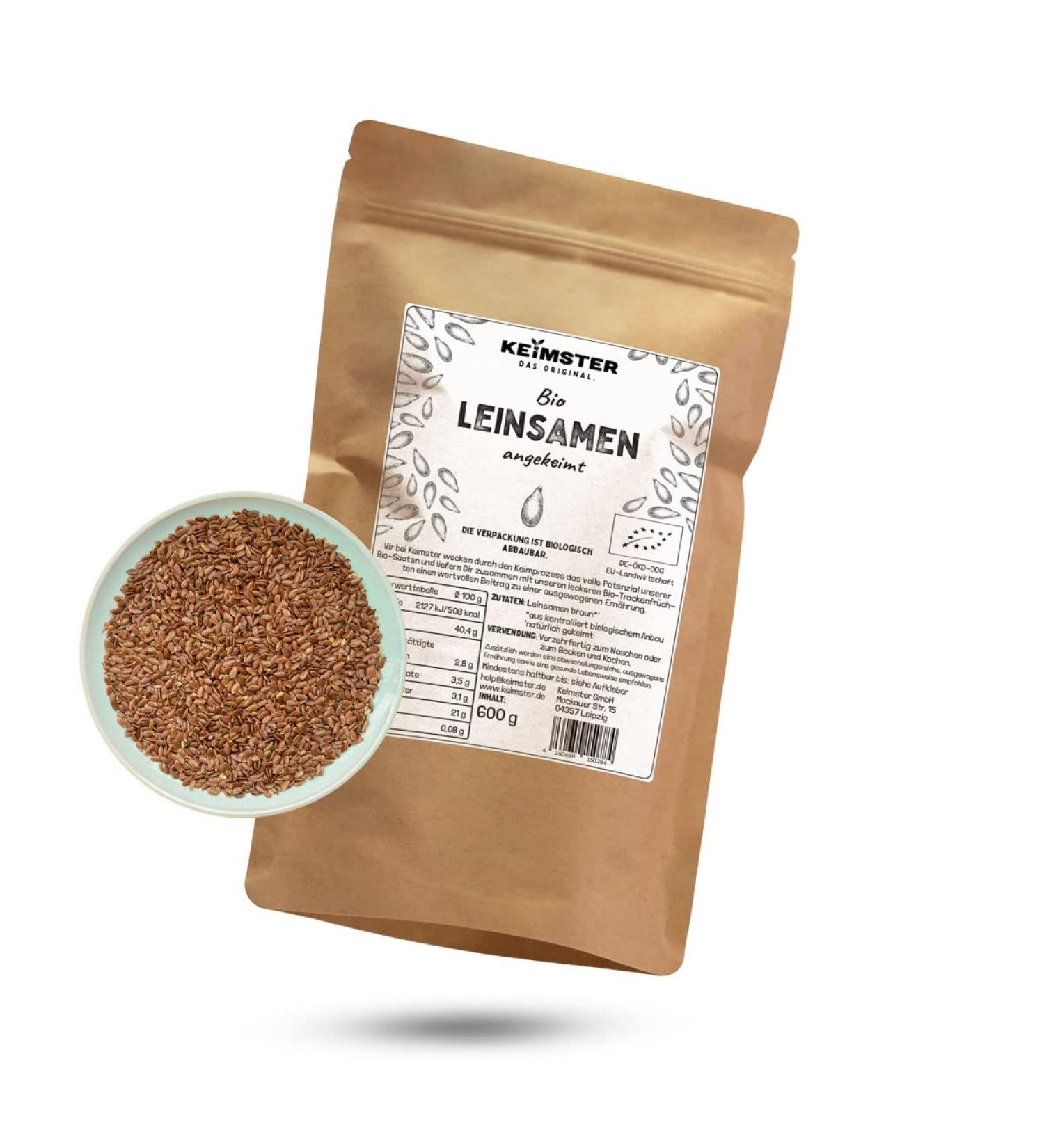 Buy Organic Brown Flax Seeds - 600g | Rich in Fiber & Omega-3 - EU BIO Certified - Plastic Packaging - International Shipping - Buy Online on GoSupps.com