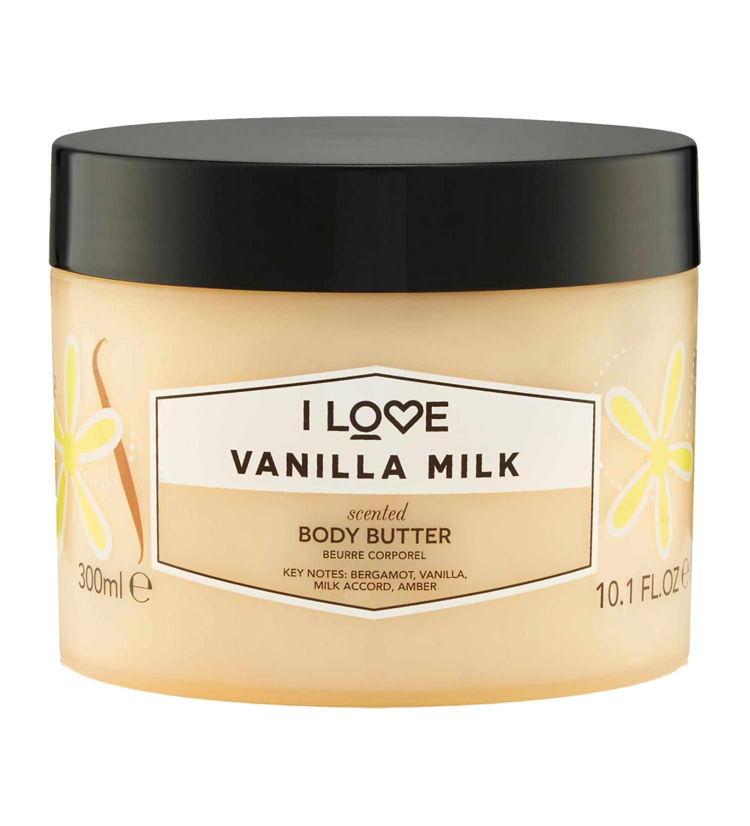 I LOVE Vanilla Milk Scented Body Butter - Hydrating Vitamin E & Aloe Vera Formula - Moisturizing Shea & Coconut Oil - 10.1 oz for Dry Skin - International Shipping Available - Buy Online on GoSupps.com