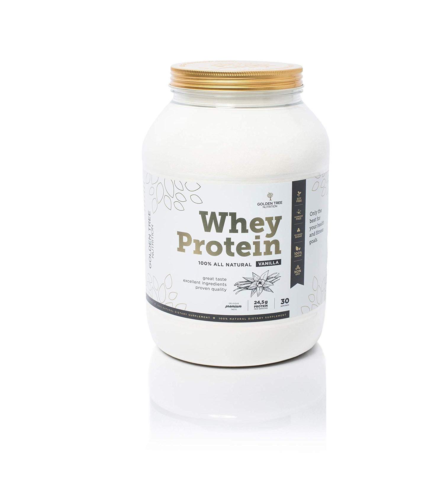 Whey Protein 1kg | 100% Natural Vanilla | No Added Sugar or Dyes | Premium Quality 1 Pack - Buy Online on GoSupps.com