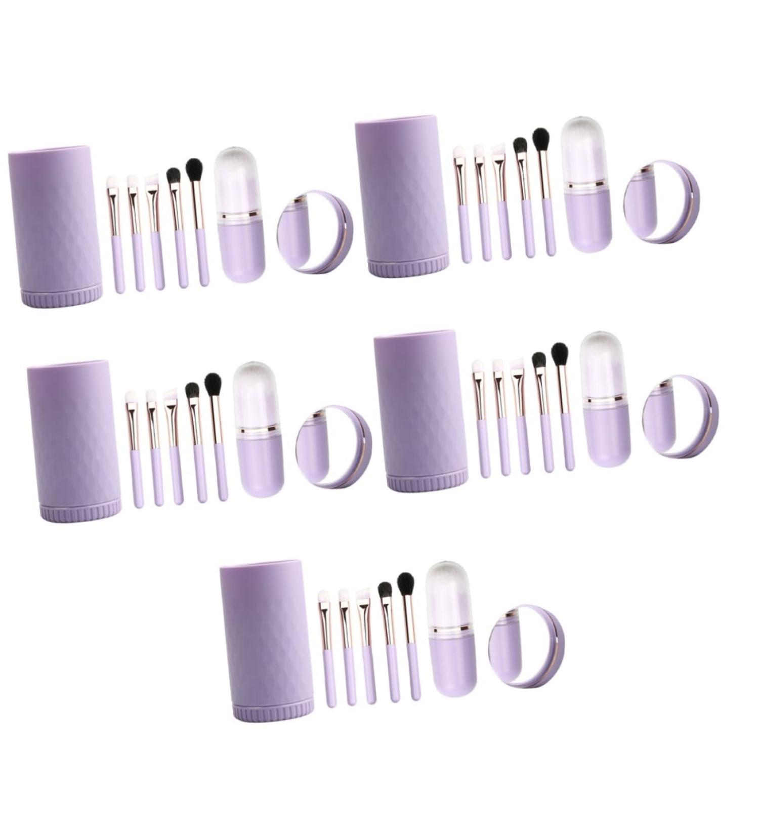 Didiseaon Makeup Brush Set - 5 Pcs Travel Size Cosmetic Brush Kit for Women | Perfect for Eyeshadow & Face Makeup - Buy Online on GoSupps.com