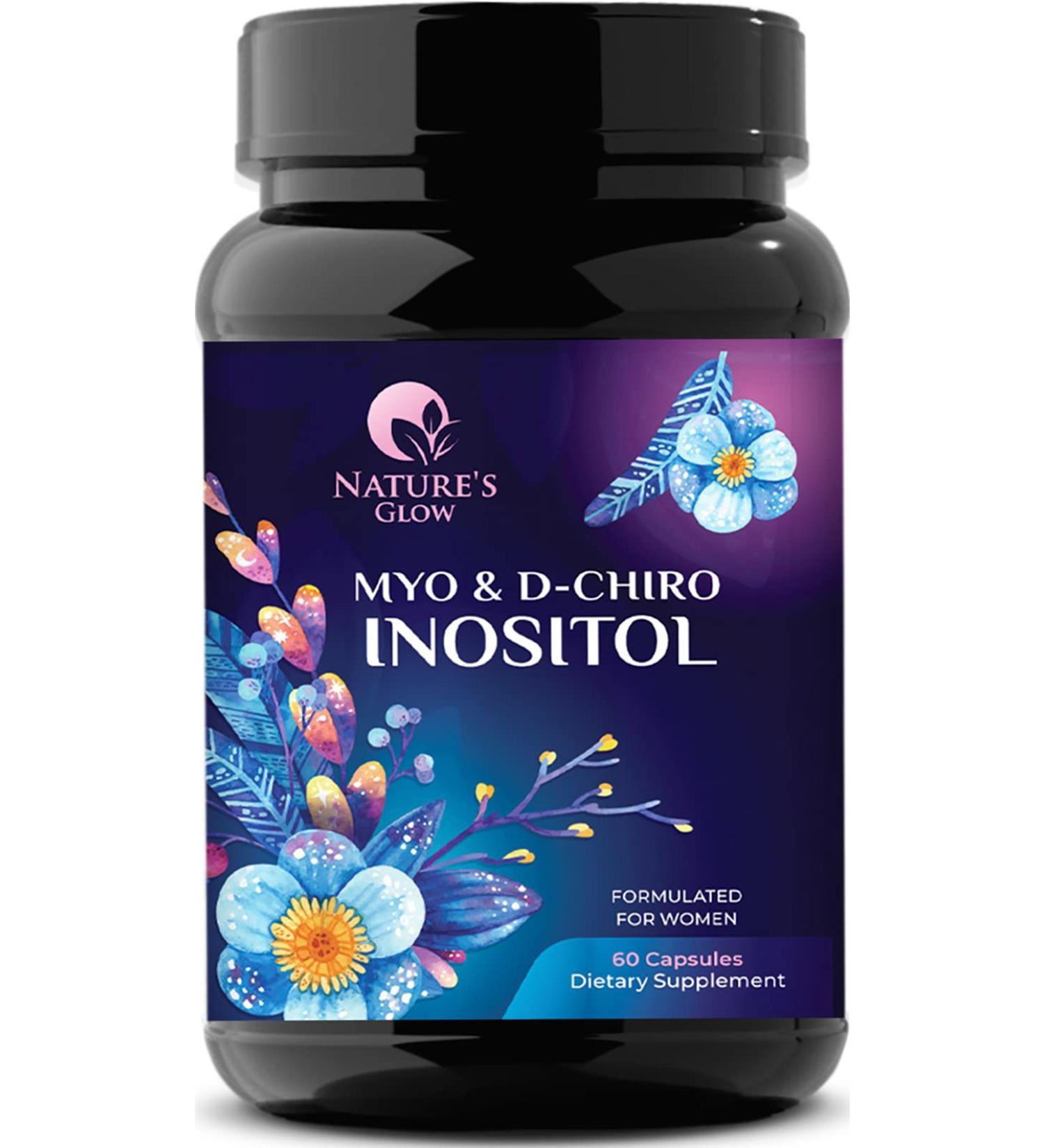 Premium Myo-Inositol & D-Chiro Inositol Blend 40:1 Ratio - Ovarian Support for Women - Vitamin B8 - Vegan - 60 Capsules - USA Bottled - Buy Online on GoSupps.com