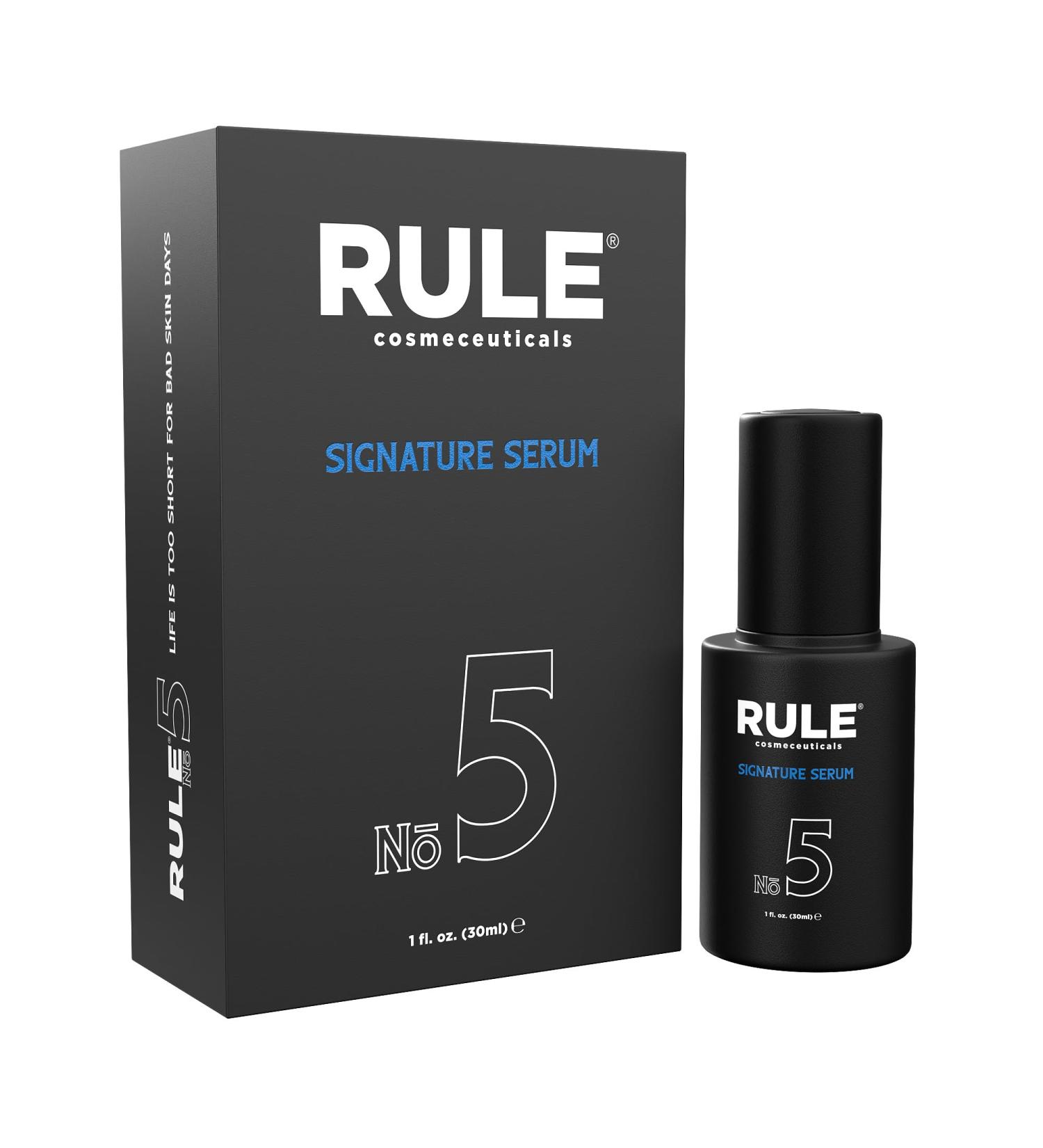 RULE Vitamin C Face Serum for Men - Anti-Aging Serum with Hyaluronic Acid Caviar & Niacinamide - Brightens Skin Reduces Fine Lines & Dark Spots - 1 Fl Oz - Buy Online on GoSupps.com