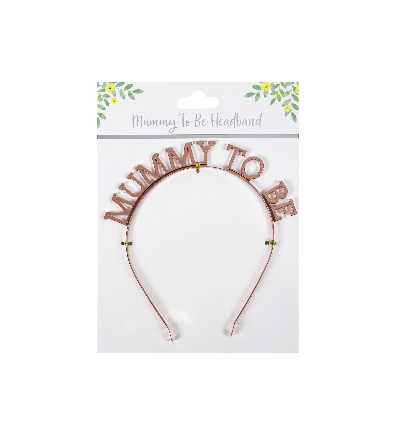 Eurowrap Mummy To Be Head Band Rose Gold Baby Shower Newborn Gift Mum to Be