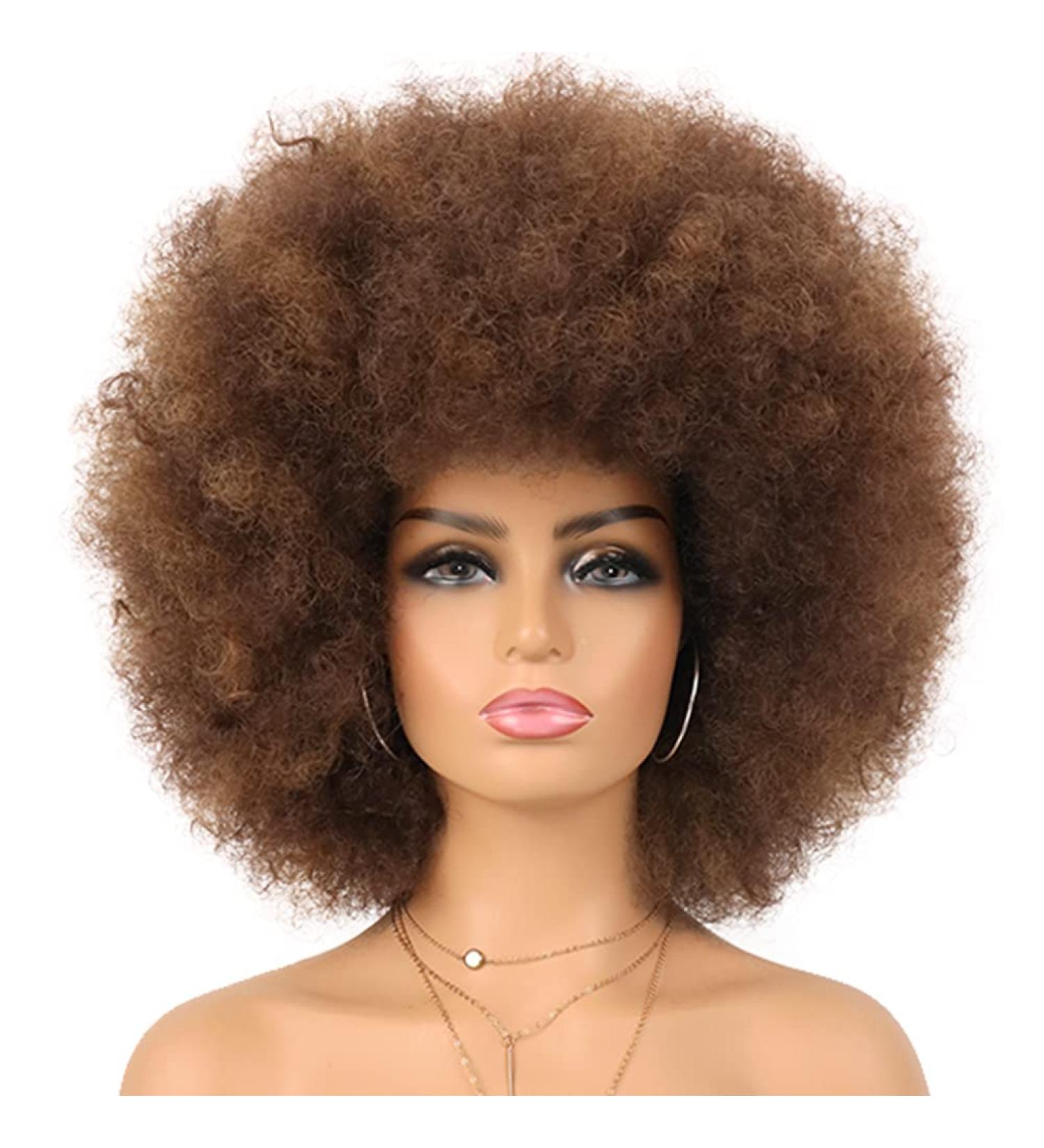 G&T Afro Puff Mixed Brown Wig for Black Women - Fluffy & Bouncy 70s Style - Perfect for Daily & Party Wear (30/33) - Buy Online on GoSupps.com