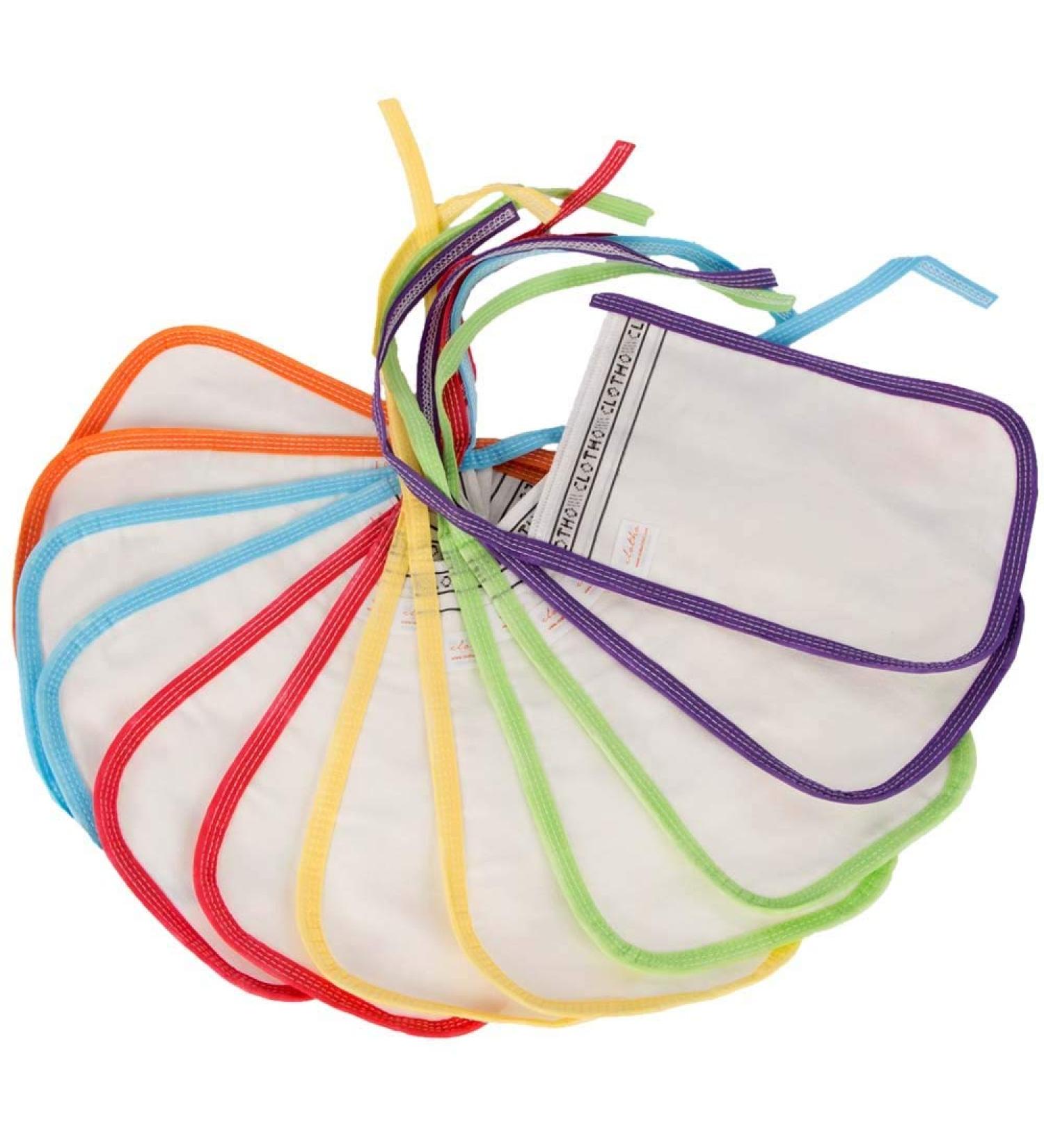 Turkish Home Exfoliating Mitt Washcloth Gloves - Pack of 12 | Body Exfoliator Hammam Glove Moroccan Loofah Set - Buy Online on GoSupps.com