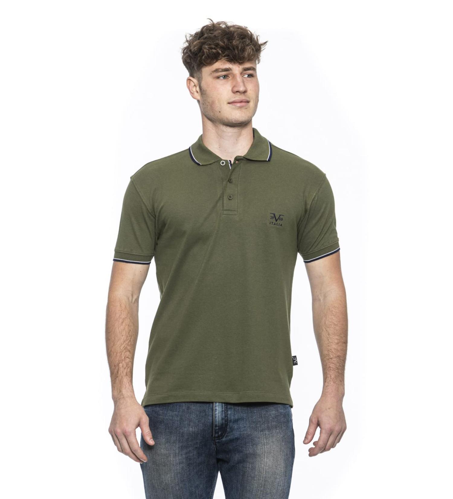 19V69 ITALIA Men's Costina Olive Polo Shirt Large - Buy Online on GoSupps.com