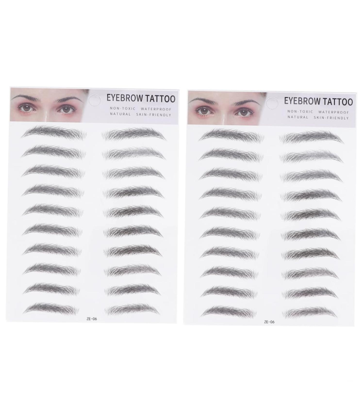 Angoily 2pcs 3d Eyebrow Stickers Bionic Eyebrow Stickers Eyebrows Artificial Eyebrow Water Proof Template 6d - Buy Online on GoSupps.com