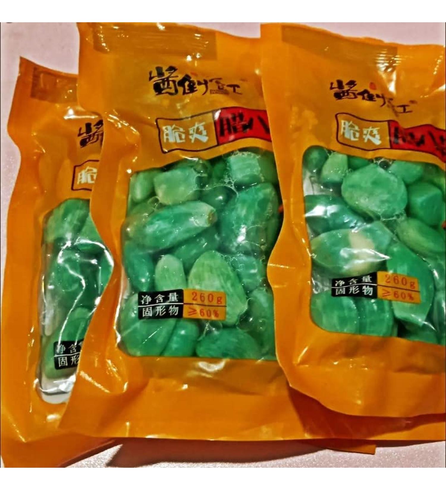 Chinese Authentic LABA Garlic 260g/bag Green Garlic and Sugar Garlic Chinese Spicy Vegetable Snacks Vinegar Pickled Soaked Garlic Sweet and Sour Green Garlic (1 Bag) - Buy Online on GoSupps.com