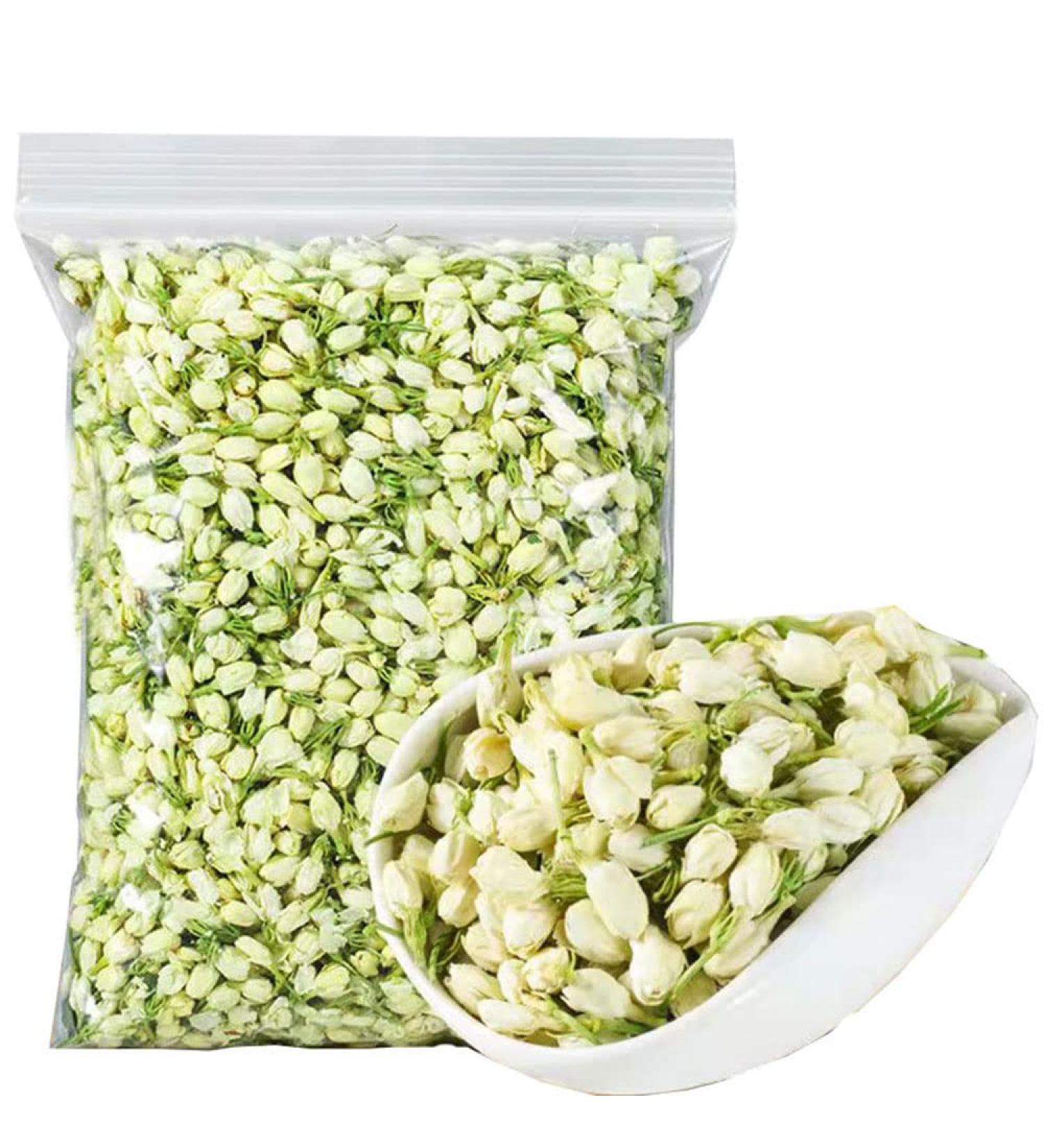 Jasmine Flower Tea 3.52 oz Dried Premium Jasmine Buds Tea-Jasmine Herbal Loose Leaf Tea 100g - Buy Online on GoSupps.com