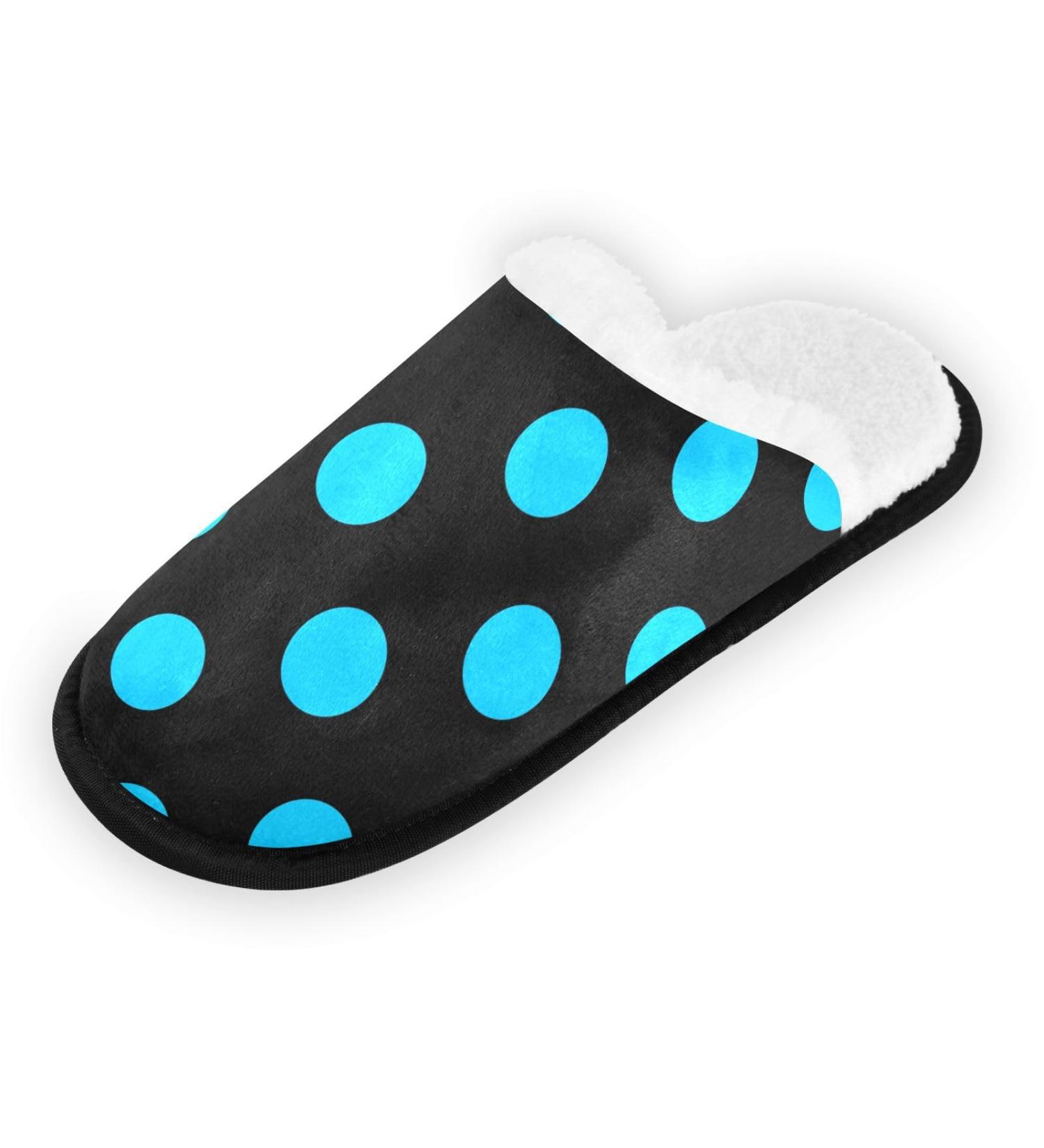 RPlife Spa Slippers - Green Watercolor Cactus & Multi-Colored Soft Guests Slippers for Women | Comfortable Large Blue Dab House Slippers - Buy Online on GoSupps.com