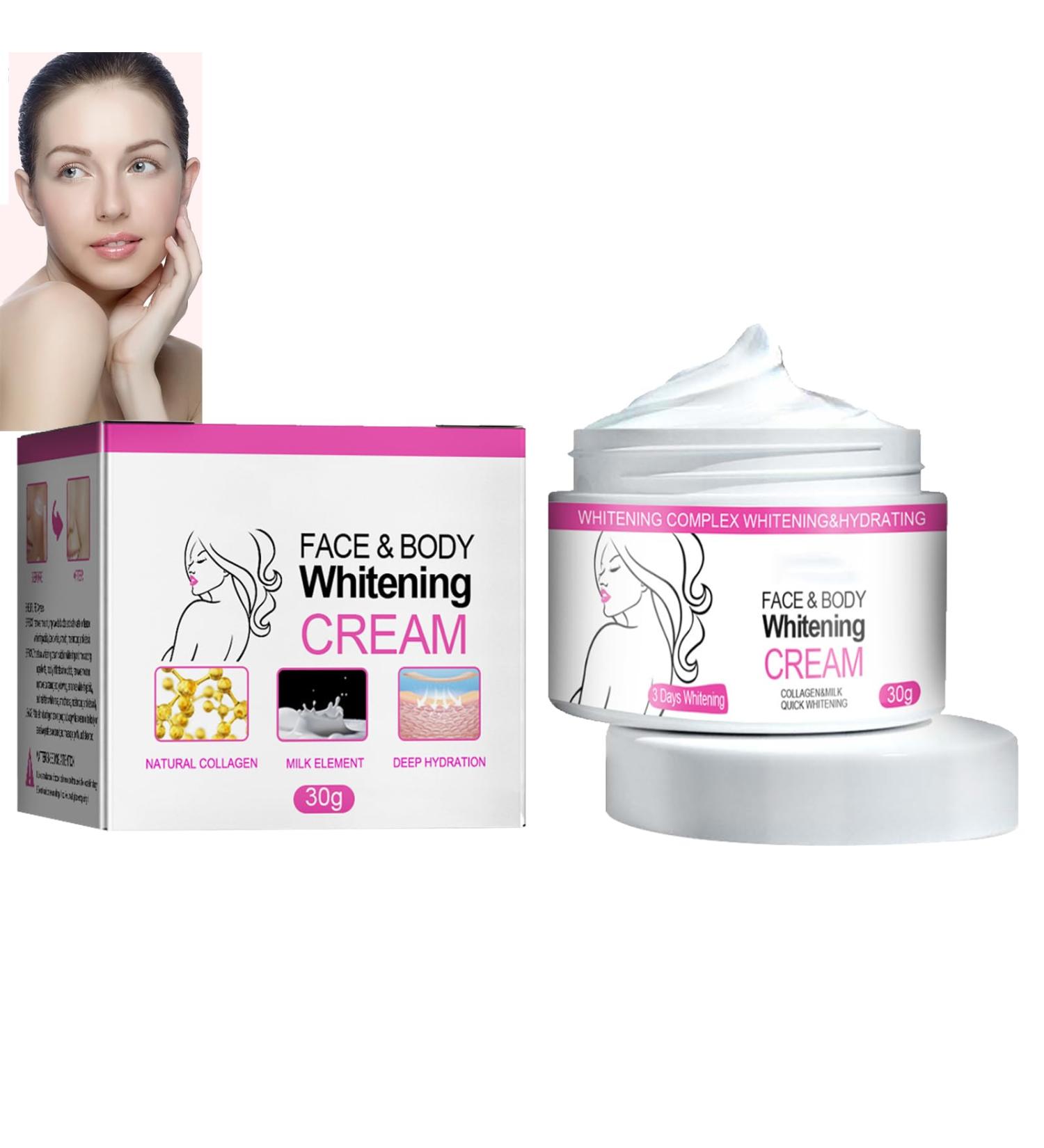 Face and Body Whitening Cream Dark Skin Permanent Bleching Cream Lightening Cream for Dark Skin Whitening Cream Dark Skin Whitening Cream Bleaches And Brightens The Underarm Body 30G - Buy Online on GoSupps.com