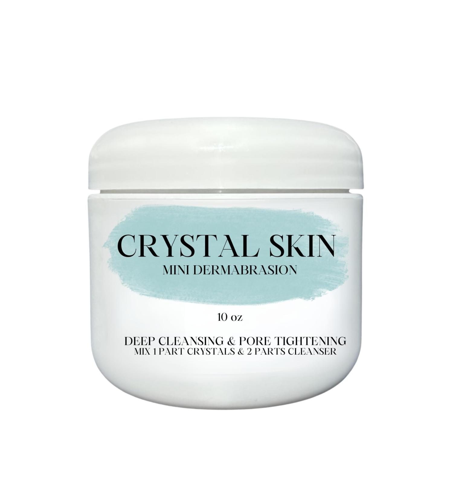 10 OZ Crystal Skin Facial Scrub Crystals - Natural Exfoliator for Wrinkles Acne & Smooth Skin | Microdermabrasion at Home - Buy Online on GoSupps.com