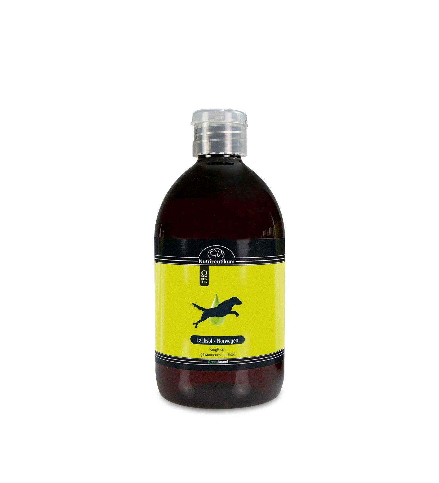 Greenhound Schecker 100% Salmon Oil - Premium Norwegian Oil 500ml | 84.5% Unsaturated Fatty Acids - Ideal for Pets - Buy Online on GoSupps.com