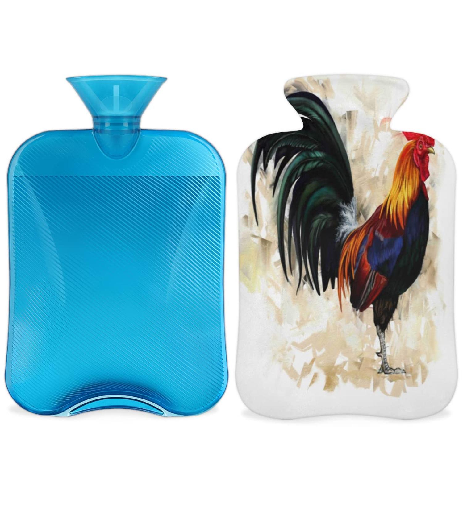 Hahn Heat Bottle with Fluffy Cover - 2L Hot Water Bottles for Kids & Adults | Cozy Nights Pain Relief Warmth - Buy Online on GoSupps.com