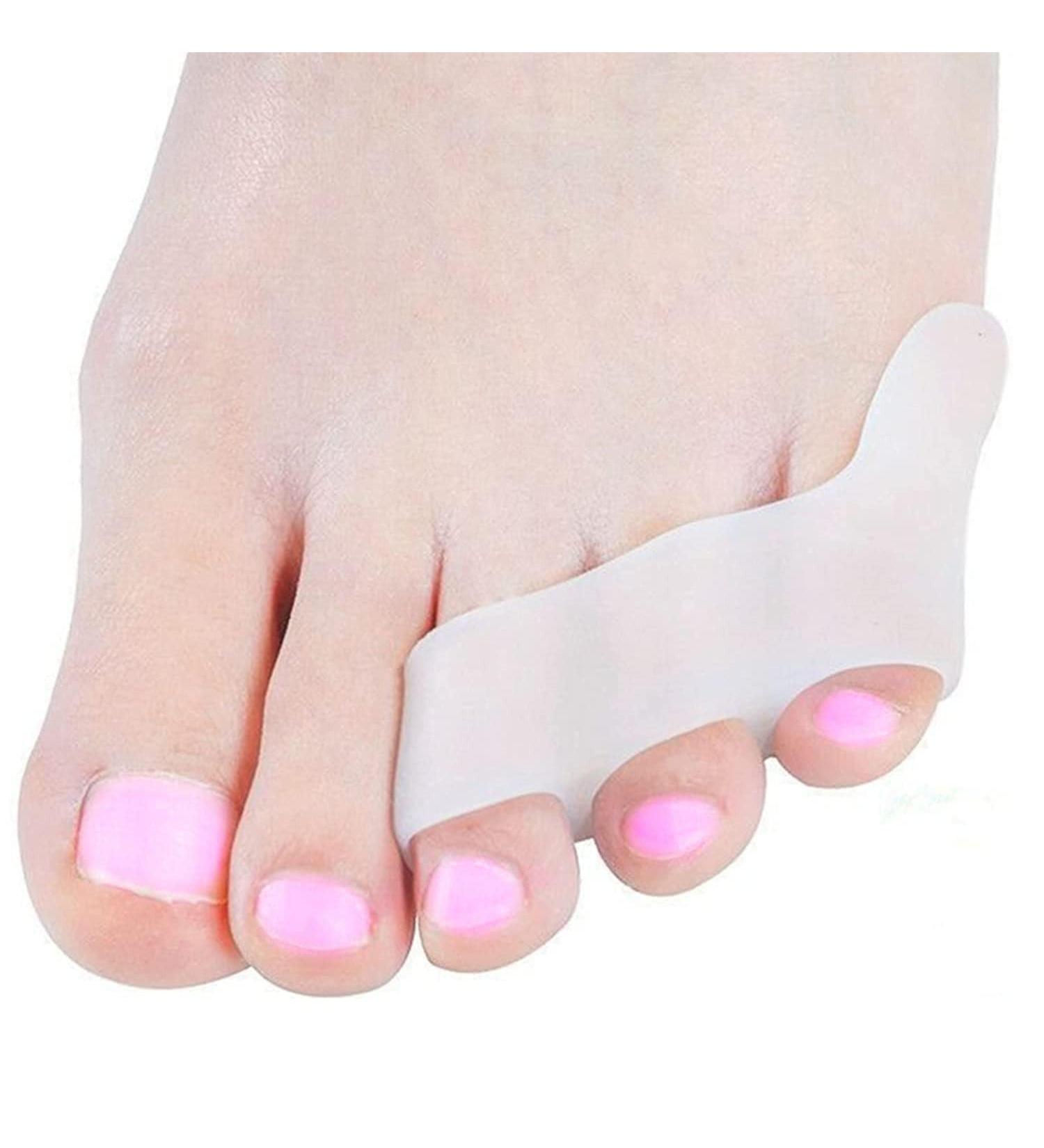 Jinlanshop 4-Piece Silicone Toe Spreader & Separator - Universal Size White Protector for Small Toes | Prevent Overlapping - Buy Online on GoSupps.com