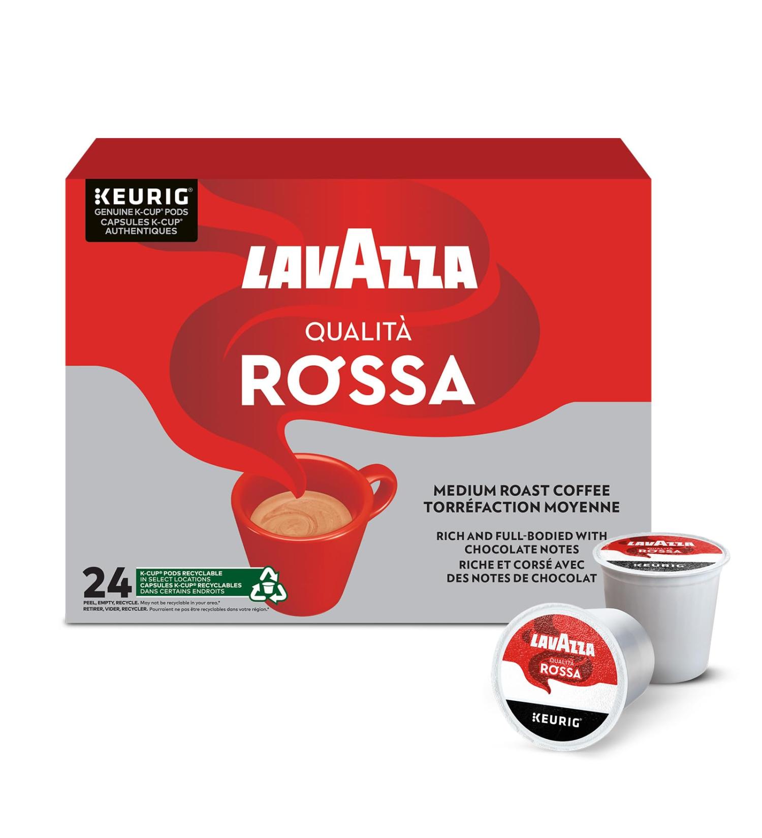 Lavazza Qualit Rossa Medium Roast K-Cup Coffee Pods 24 Count For Keurig Coffee Makers Crema e Gusto 24 count (Pack of 1) - Buy Online on GoSupps.com