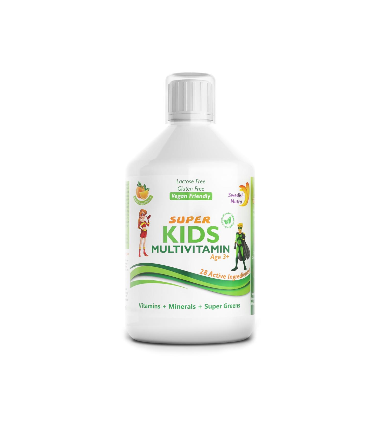 Multivitamin super kids from Swedish Nutra Vitamin A B C D E Calcium Magnesium Children - Buy Online on GoSupps.com