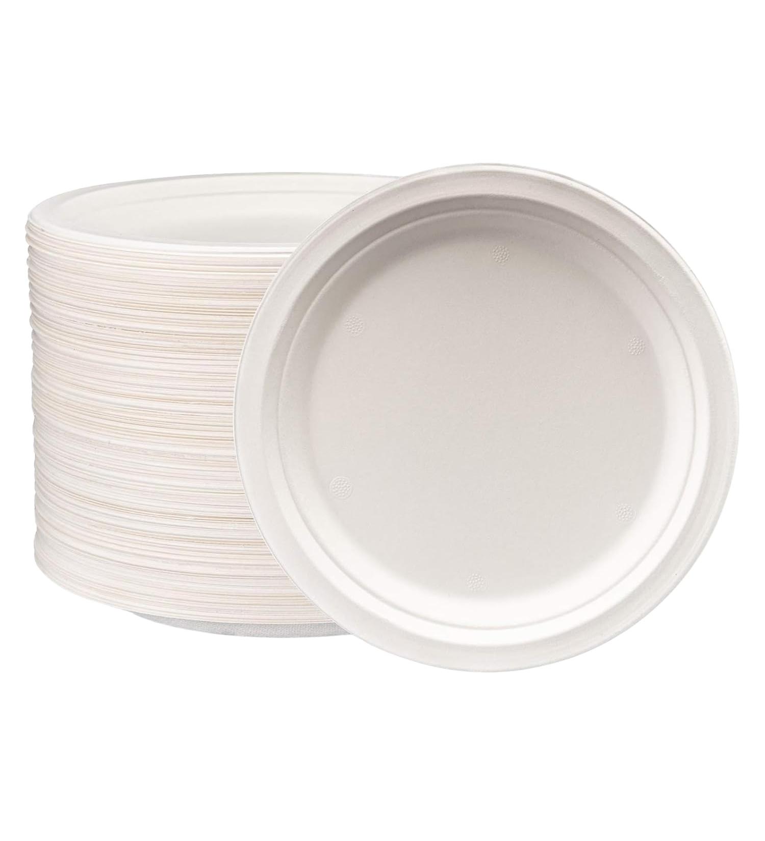 100% Compostable Plates and Bowls - Eco-Friendly Biodegradable Sugarcane Fibers - Perfect for Party Dinner Suplies (10 Inch) - Buy Online on GoSupps.com