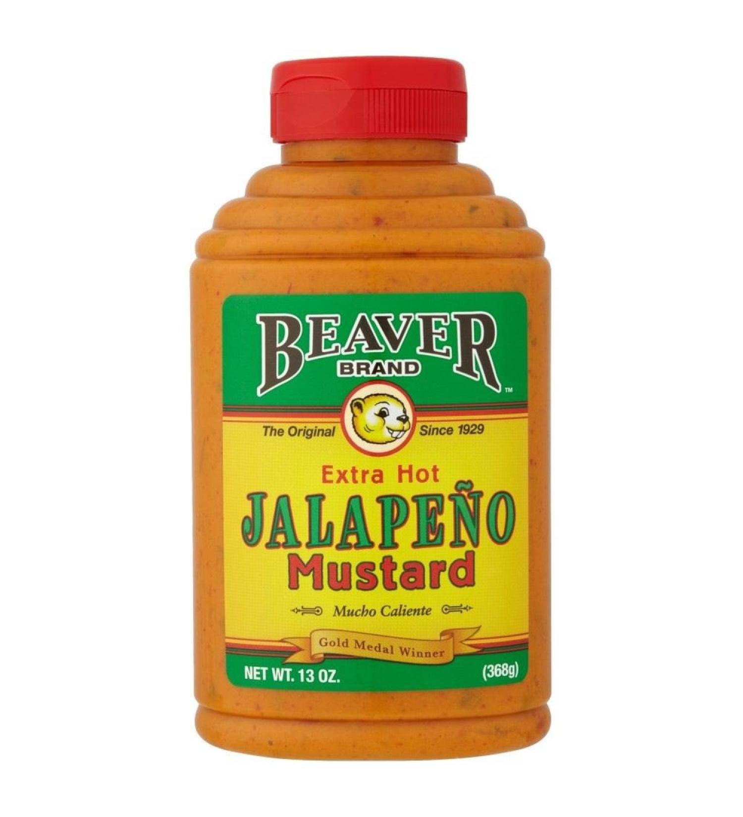 Beaver Beaver Hot Jalapeno Mustard (368g) - Pack of 6