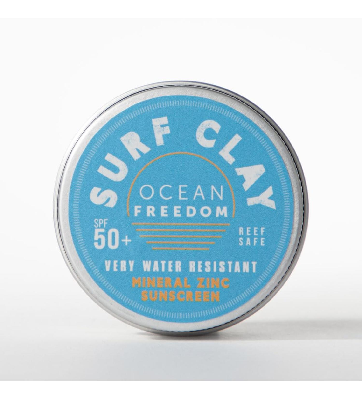 Ocean Freedom - Surf Clay Blue SPF 50+ Mineral Sunscreen - Buy Online on GoSupps.com