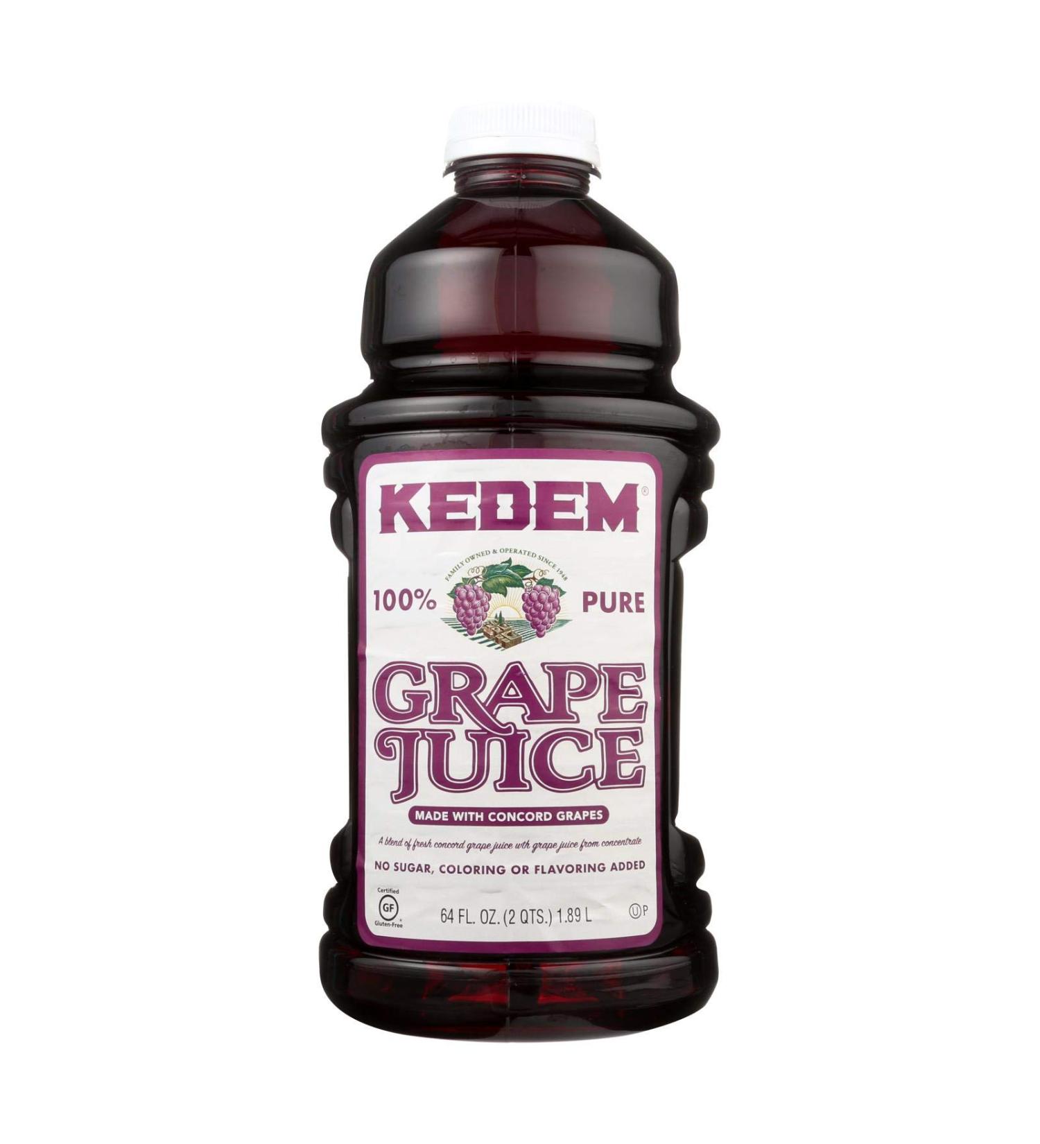 Kedem Concord Grape Juice, 64 FO (8 Bottles)