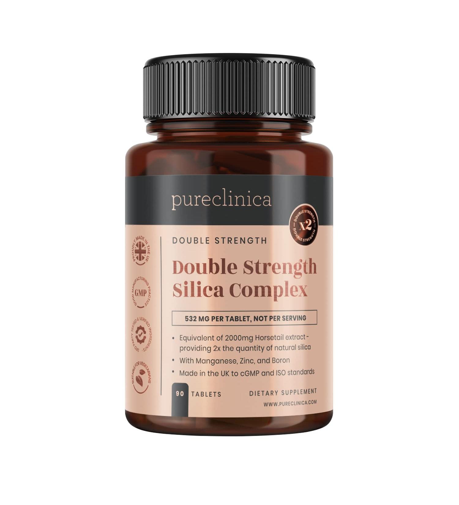 Double Strength Silica Complex - 12 Month Supply (2000mg Horsetail Extract x 360 Tablets) - Buy Online on GoSupps.com