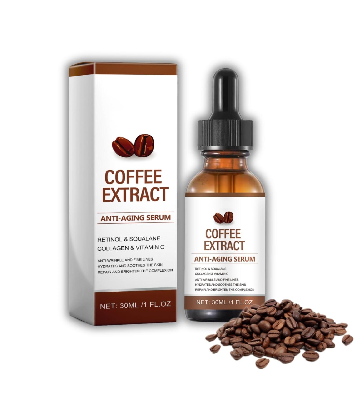 Retinol Serum for Face - Coffee Extract Face Serum - Anti-Aging & Anti Wrinkles Face Serum for Women - Vitamin C Serum for Face - Face Care Squalane Hydrating Serum - Facial Serum - Skin Care Serum - Buy Online on GoSupps.com