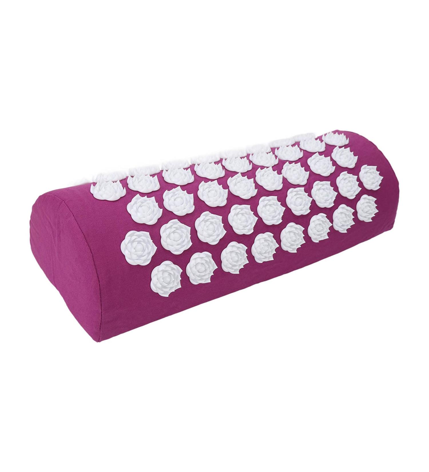 Acupressure Pillow - Massage Pillow for Neck Pain Relief Headaches & Muscle Relaxation (Purple) - International Shipping Available - Buy Online on GoSupps.com