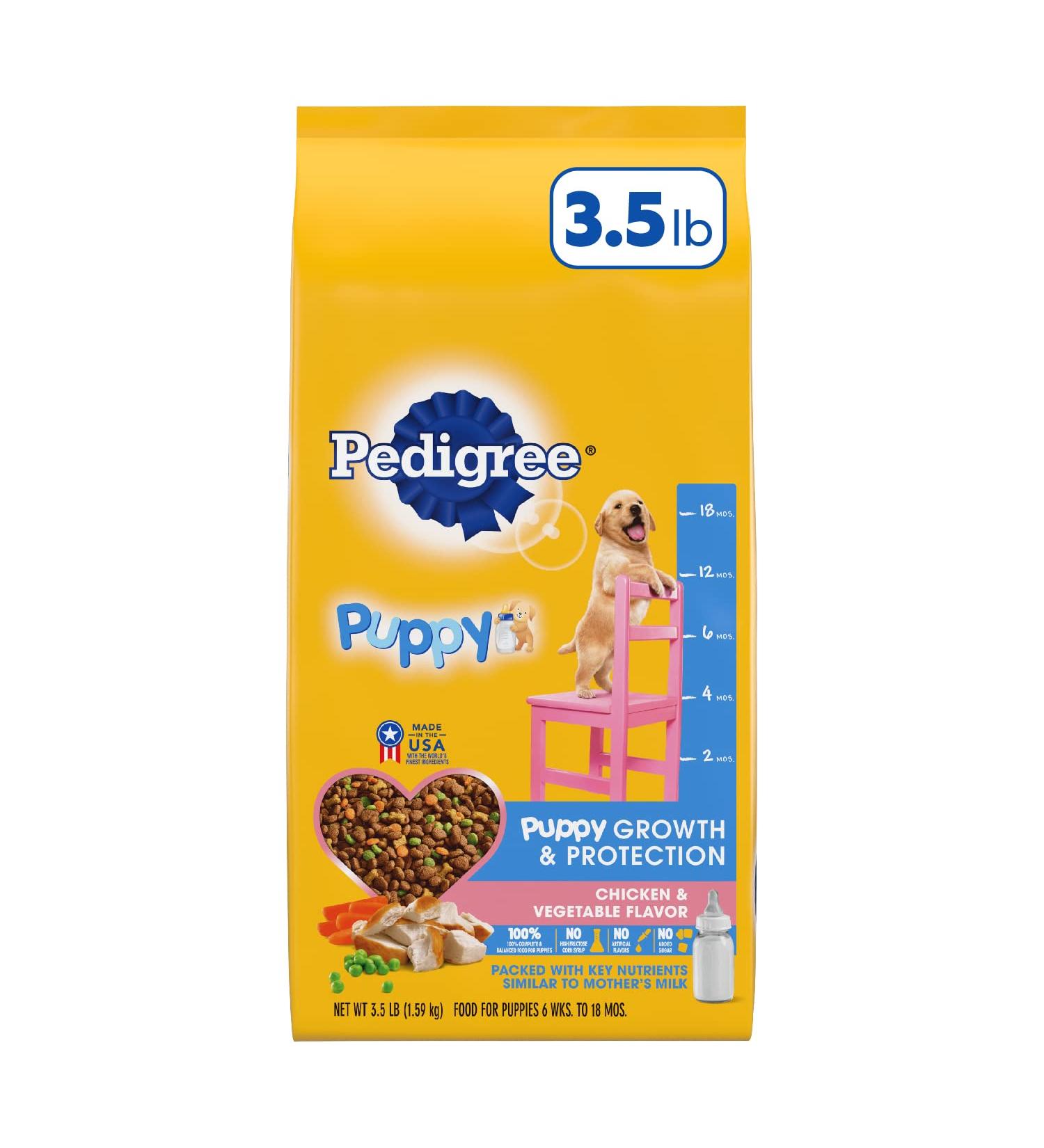 Pedigree Puppy Dry Dog Food Chicken 3.5lb - Complete Nutrition (1 Pack) - Buy Online on GoSupps.com
