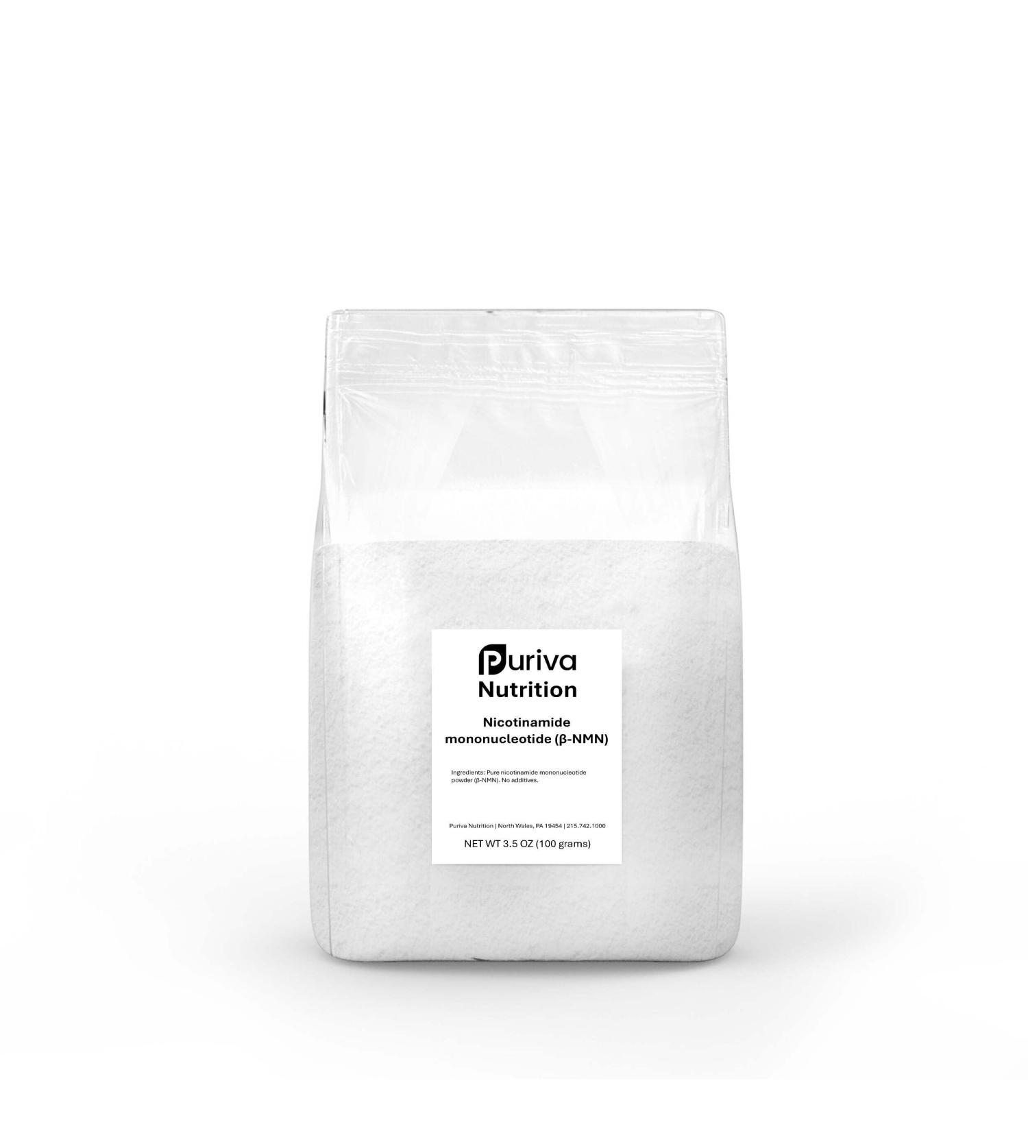 Puriva NMN Powder (Nicotinamide mononucleotide) NAD+ Precursor 100 Grams Includes Scoop - Buy Online on GoSupps.com